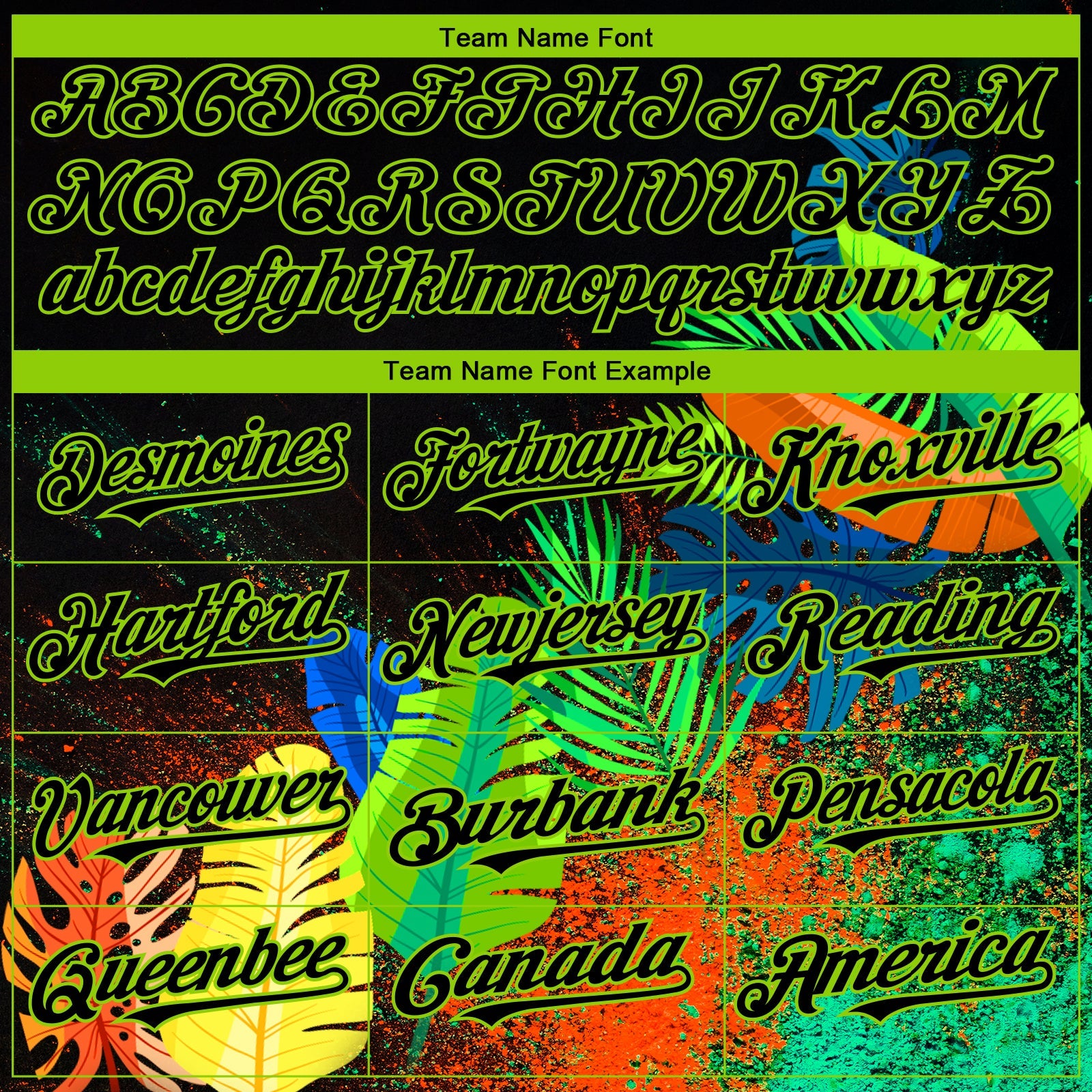 Custom Black Neon Green 3D Pattern Design Holi Festival Color Powder Authentic Baseball Jersey view 4