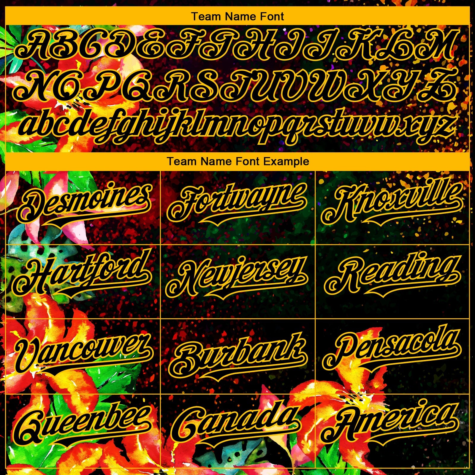 Custom Black Gold 3D Pattern Design Holi Festival Color Powder Authentic Baseball Jersey view 4