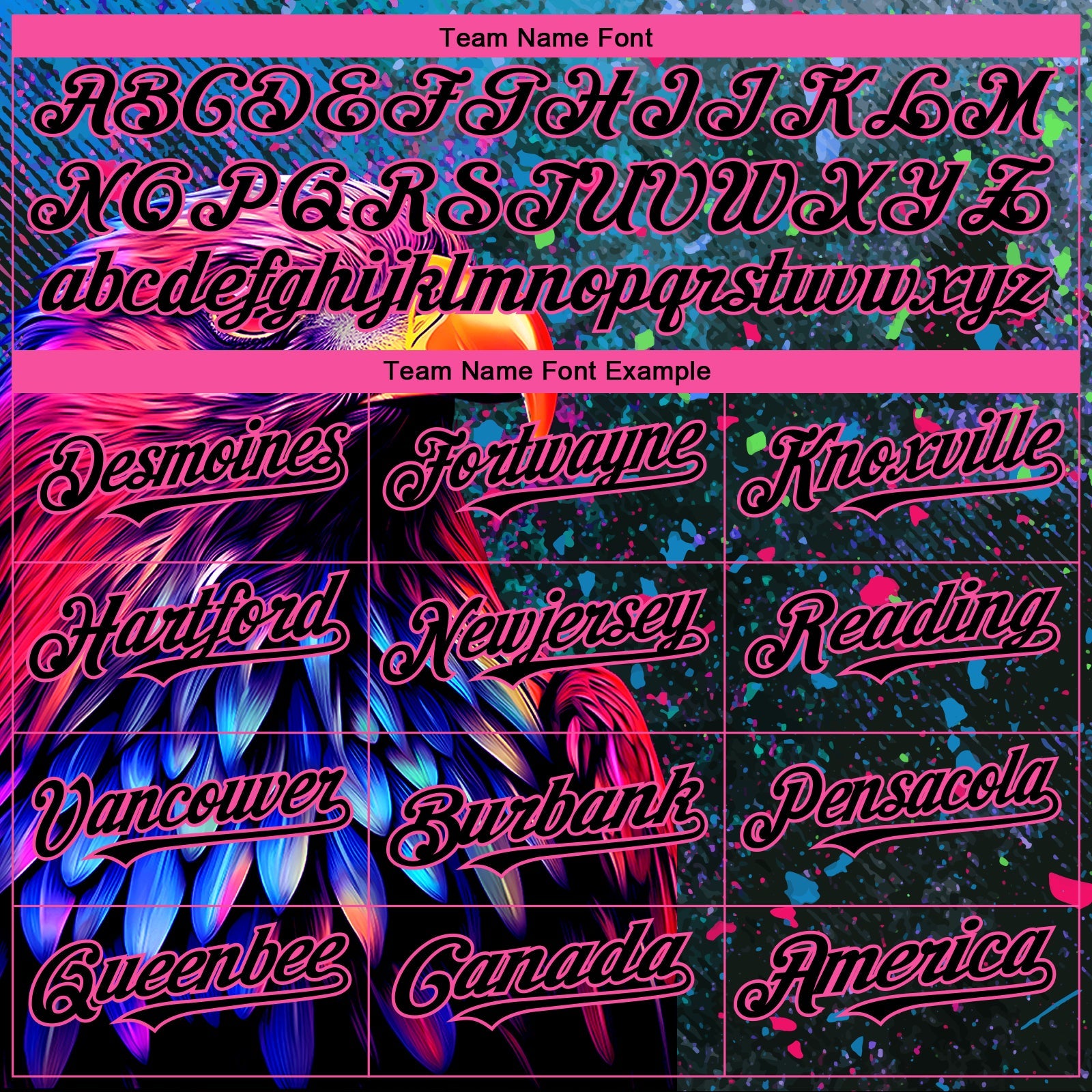 Custom Black Pink 3D Pattern Design Holi Festival Color Powder Authentic Baseball Jersey view 5