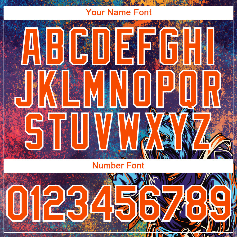 Custom Purple Orange-White 3D Pattern Design Holi Festival Color Powder Authentic Baseball Jersey view 5