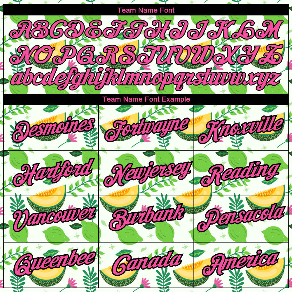 Custom White Pink-Black 3D Pattern Design Summer Holiday Fruit Performance T-Shirt view 3