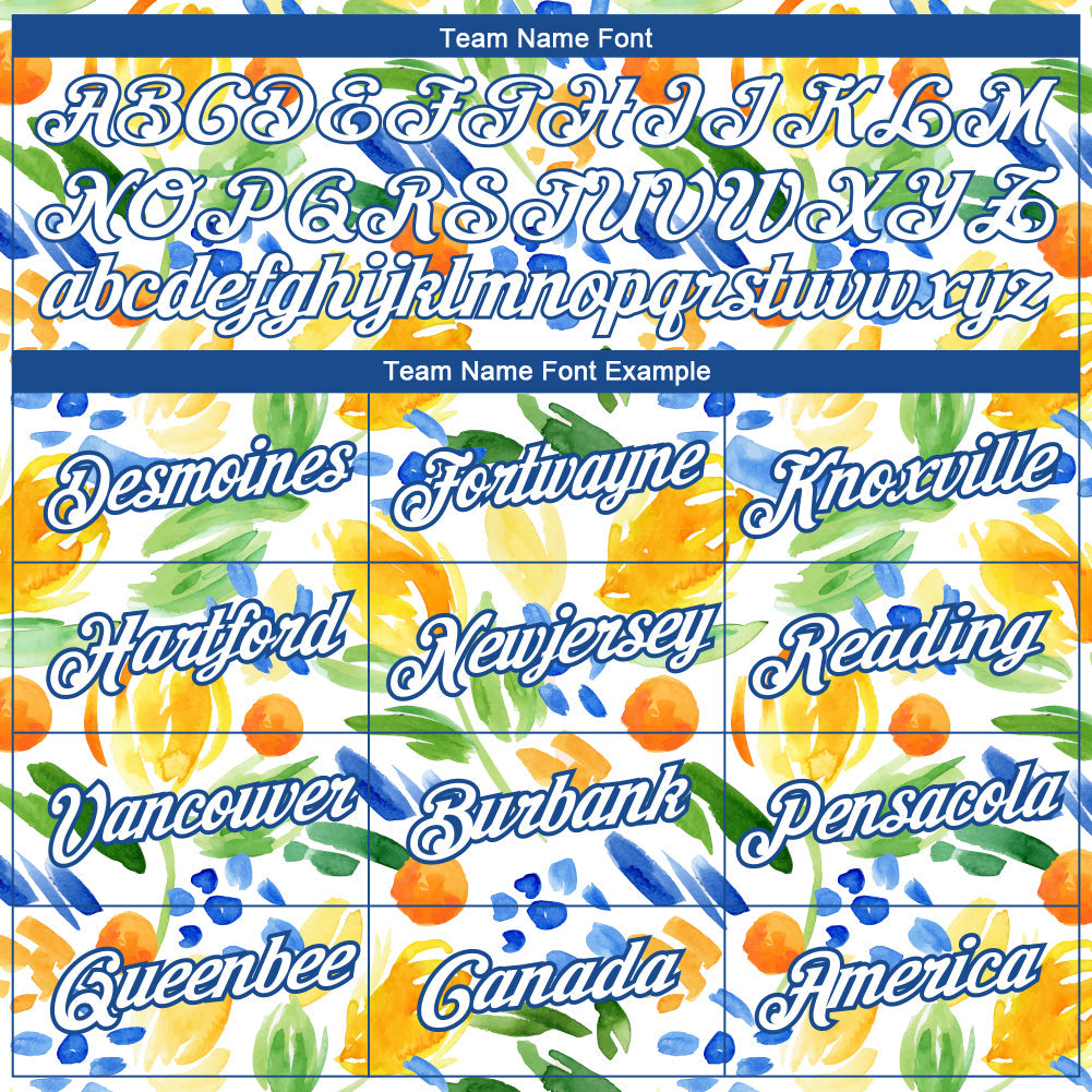 Custom White Blue 3D Pattern Design Summer Holiday Abstract Plant Performance T-Shirt view 3