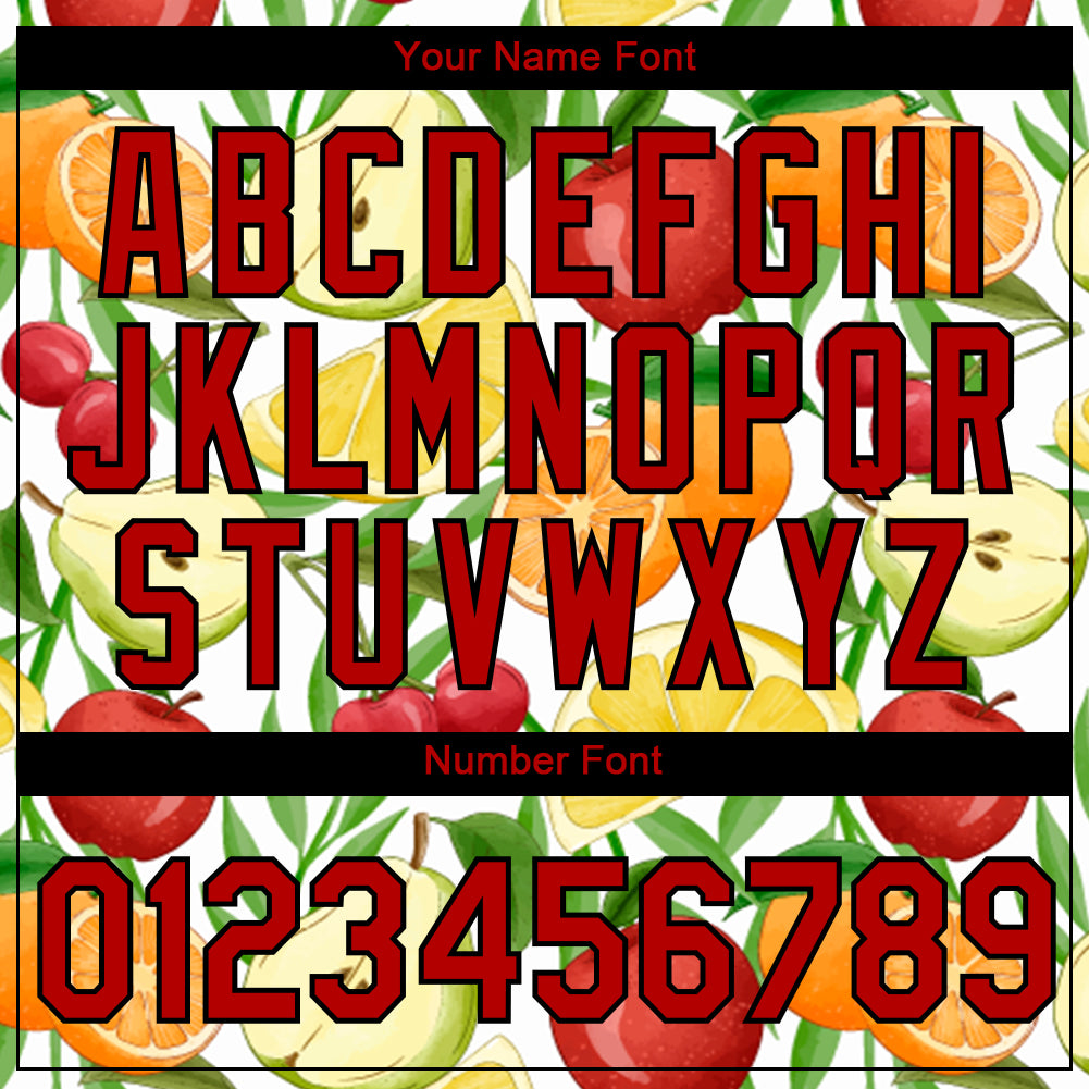 Custom White Red-Black 3D Pattern Design Summer Holiday Fruit Performance T-Shirt view 4