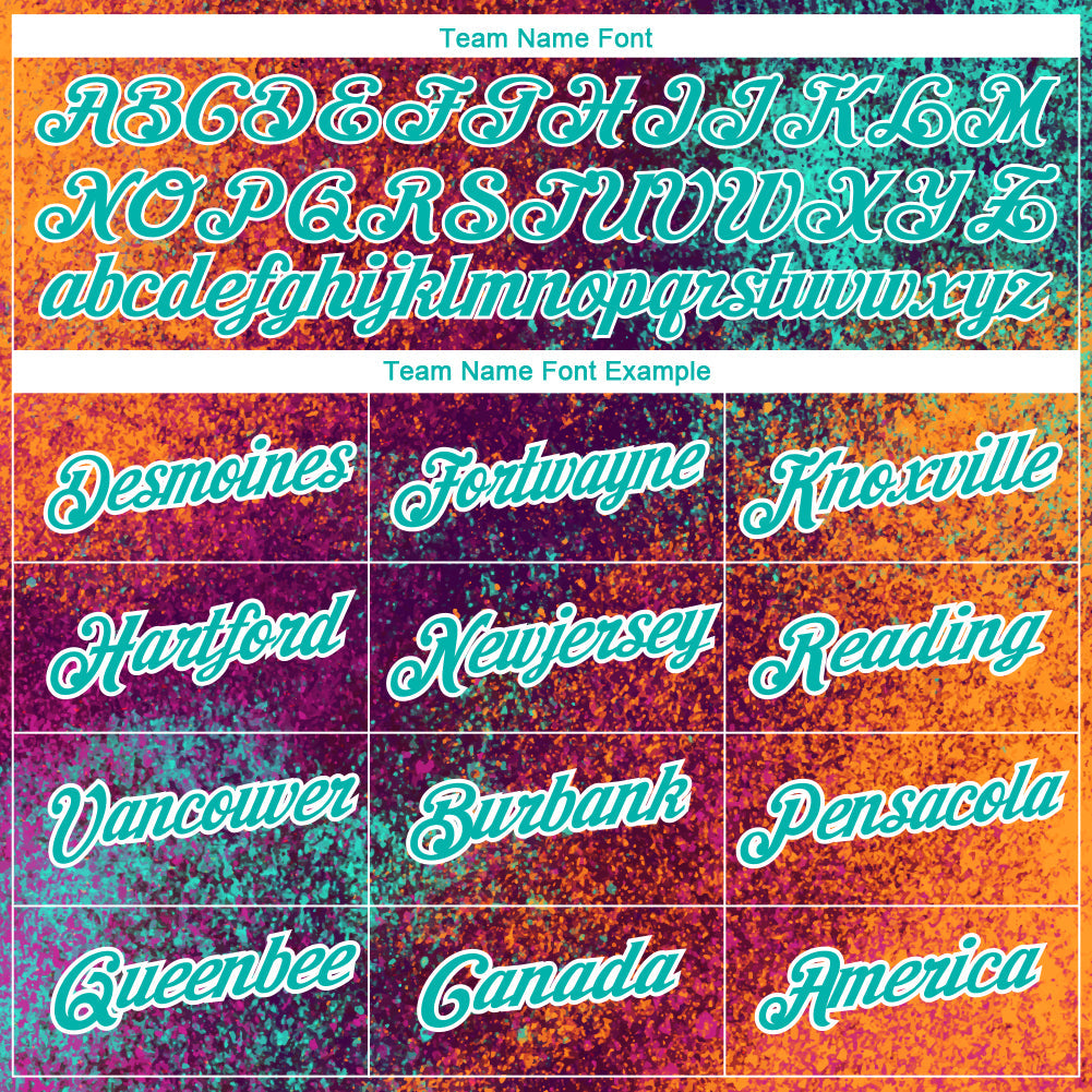 Custom Red Aqua-White 3D Pattern Design Holi Festival Color Powder Performance T-Shirt view 3