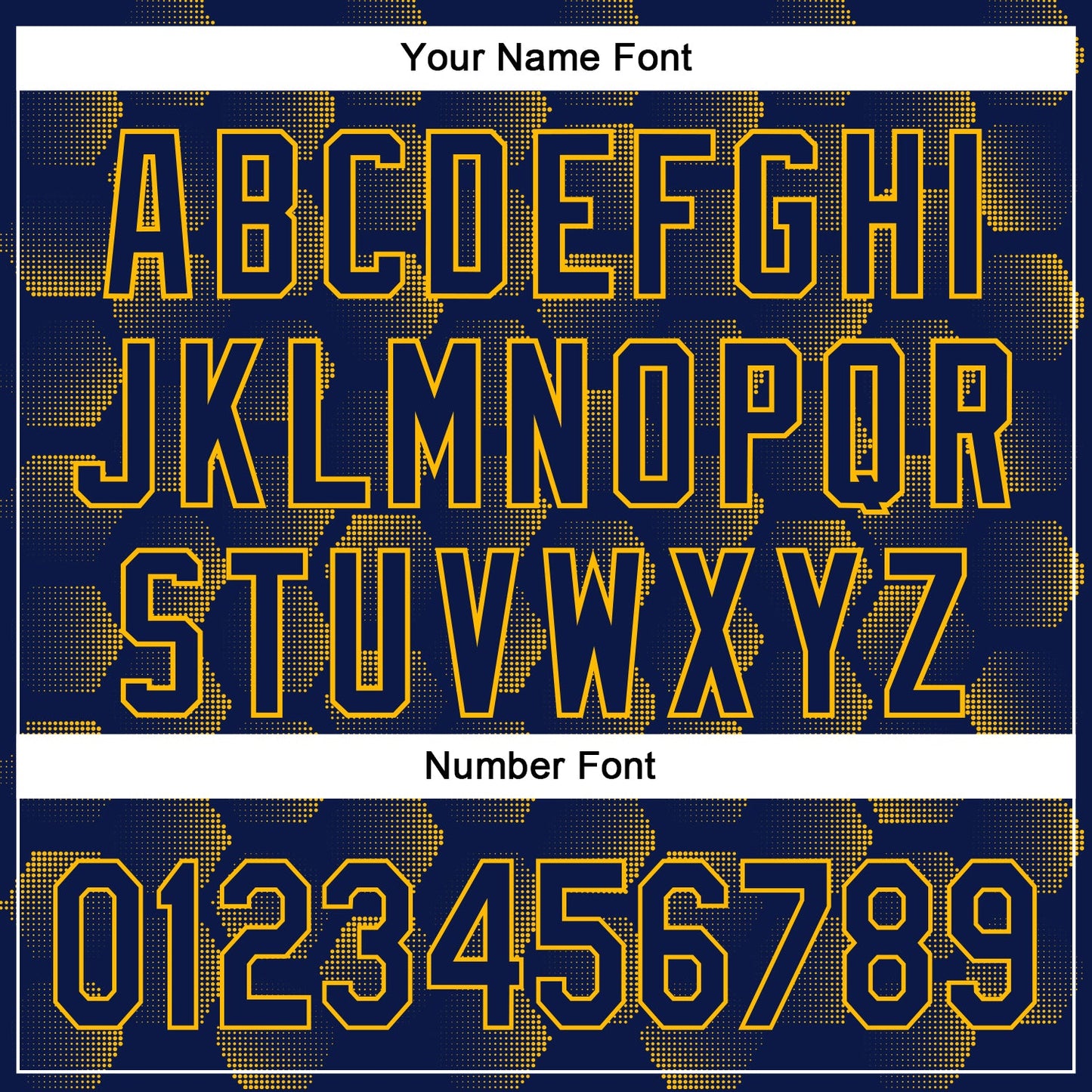 Custom Navy Gold 3D Pattern Design Halftone Geometric Shapes Authentic Baseball Jersey view 5