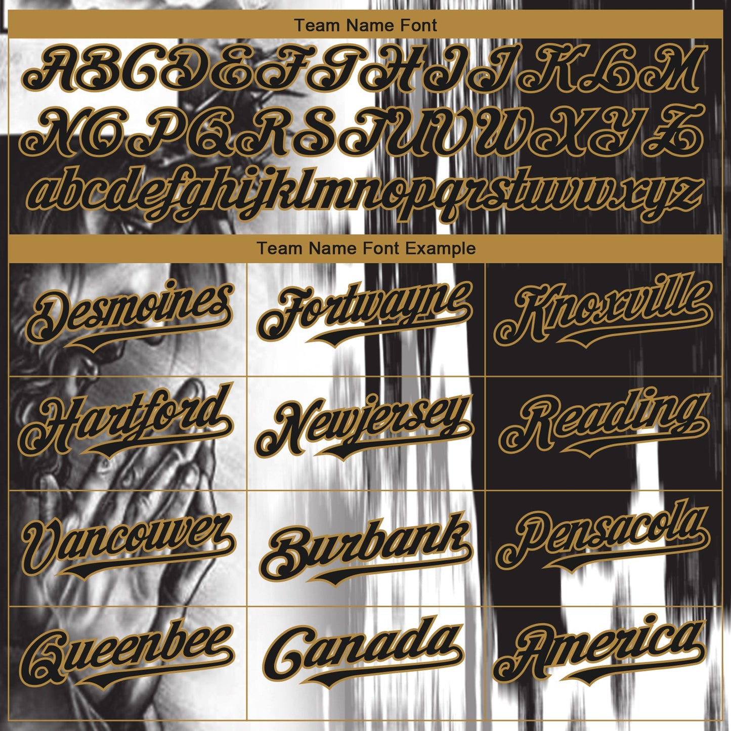 Custom White Black-Old Gold 3D Pattern Design Religion Jesus Christ Authentic Baseball Jersey view 4