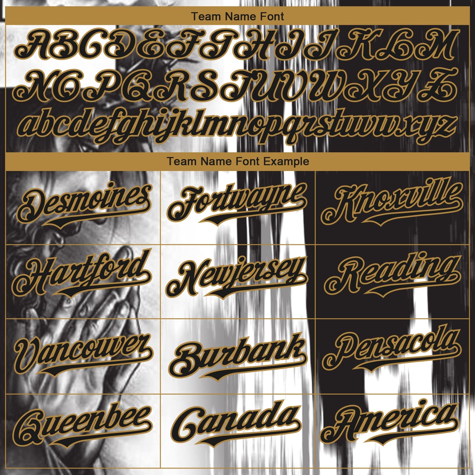 Custom White Black-Old Gold 3D Pattern Design Religion Jesus Christ Authentic Baseball Jersey view 4