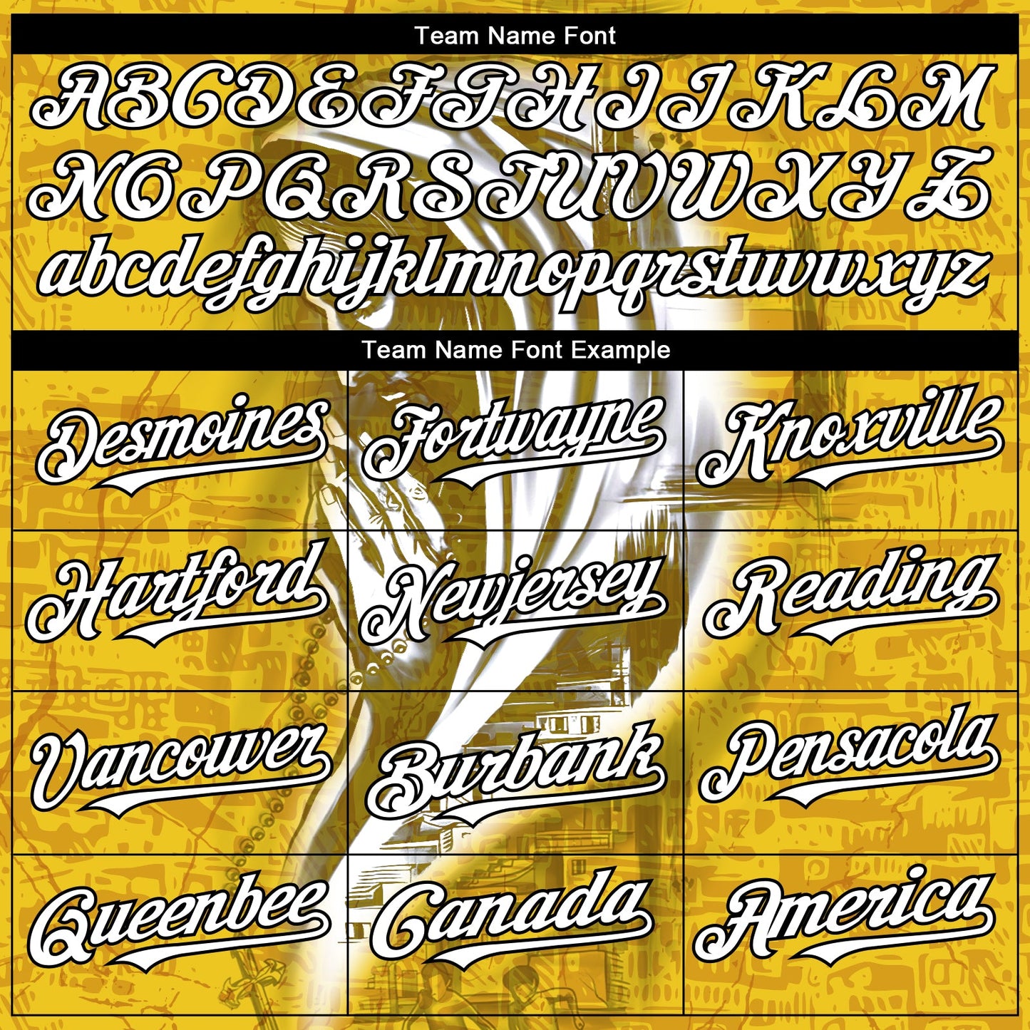 Custom Yellow White-Black 3D Pattern Design Religion Jesus Christ Authentic Baseball Jersey view 4