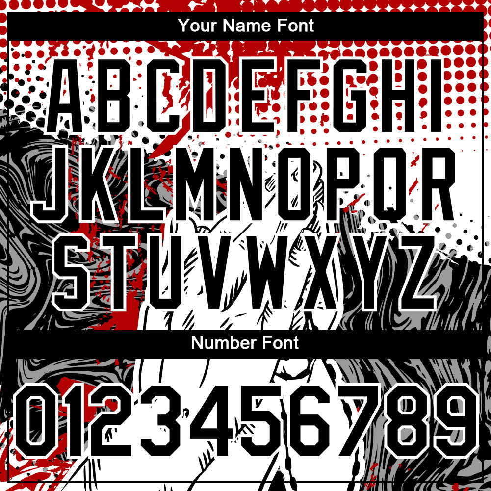 Custom Red Black-White 3D Pattern Design Religion Jesus Christ Authentic Baseball Jersey view 5