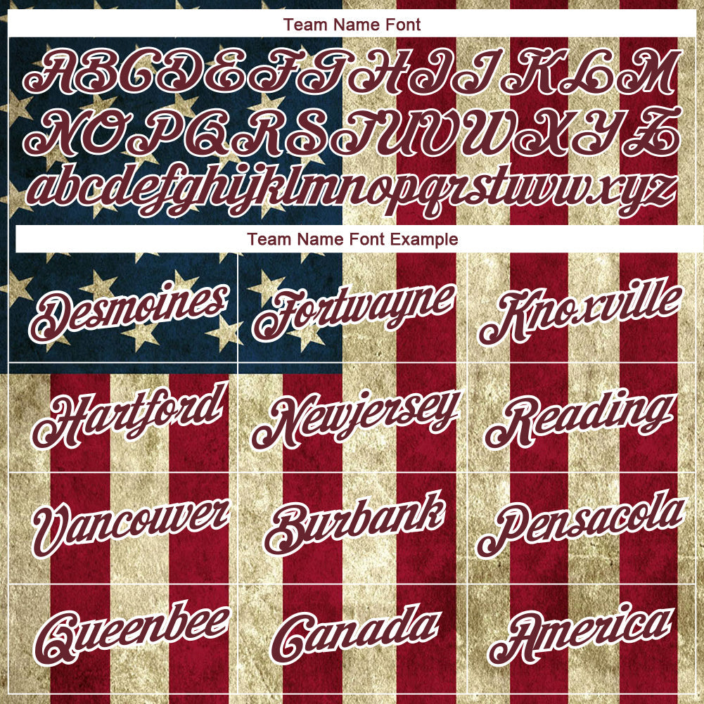 Custom Navy Crimson-White 3D Skull And American Flag Performance T-Shirt view 3