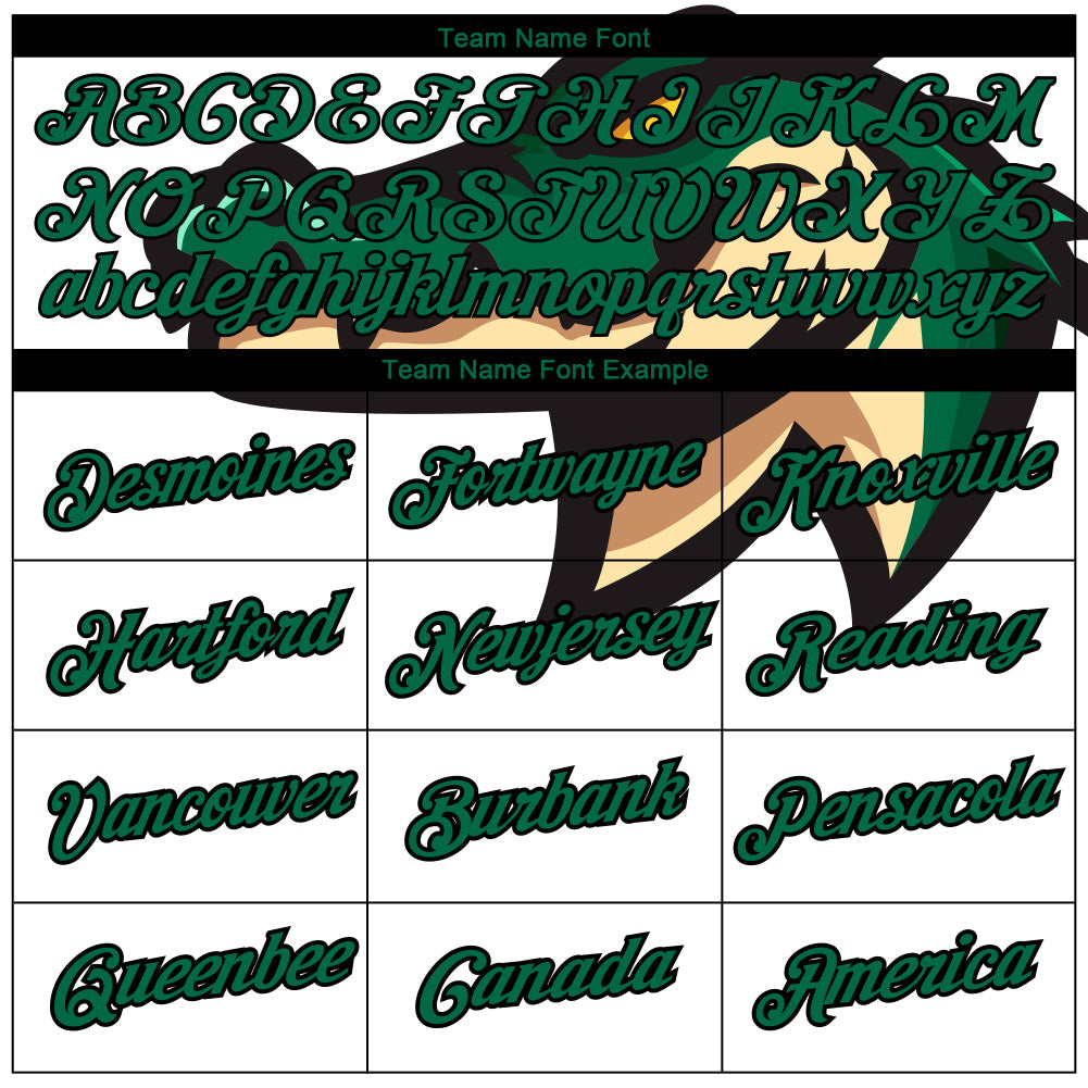 Custom White Kelly Green-Black 3D Pattern Design Crocodile Performance T-Shirt view 3