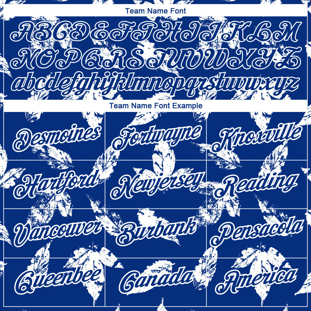 Custom Royal White 3D Pattern Design Tropical Palm Leaf Performance T-Shirt view 3