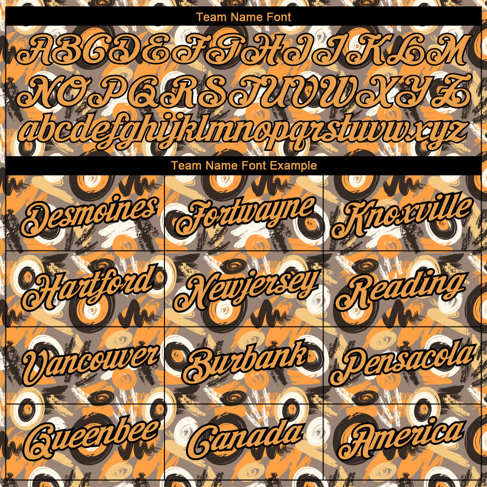 Custom Gray Old Gold-Black 3D Pattern Design Abstract Graffiti Performance T-Shirt view 3