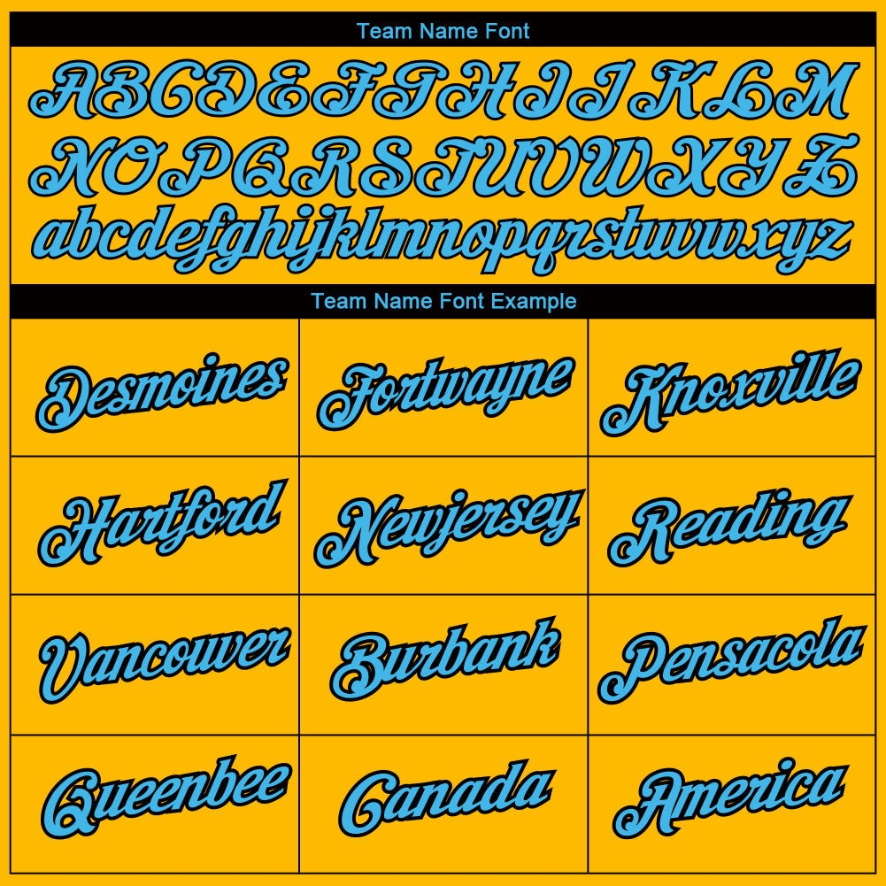Custom Yellow Sky Blue-Black 3D Pattern Design Tiger Performance T-Shirt view 3