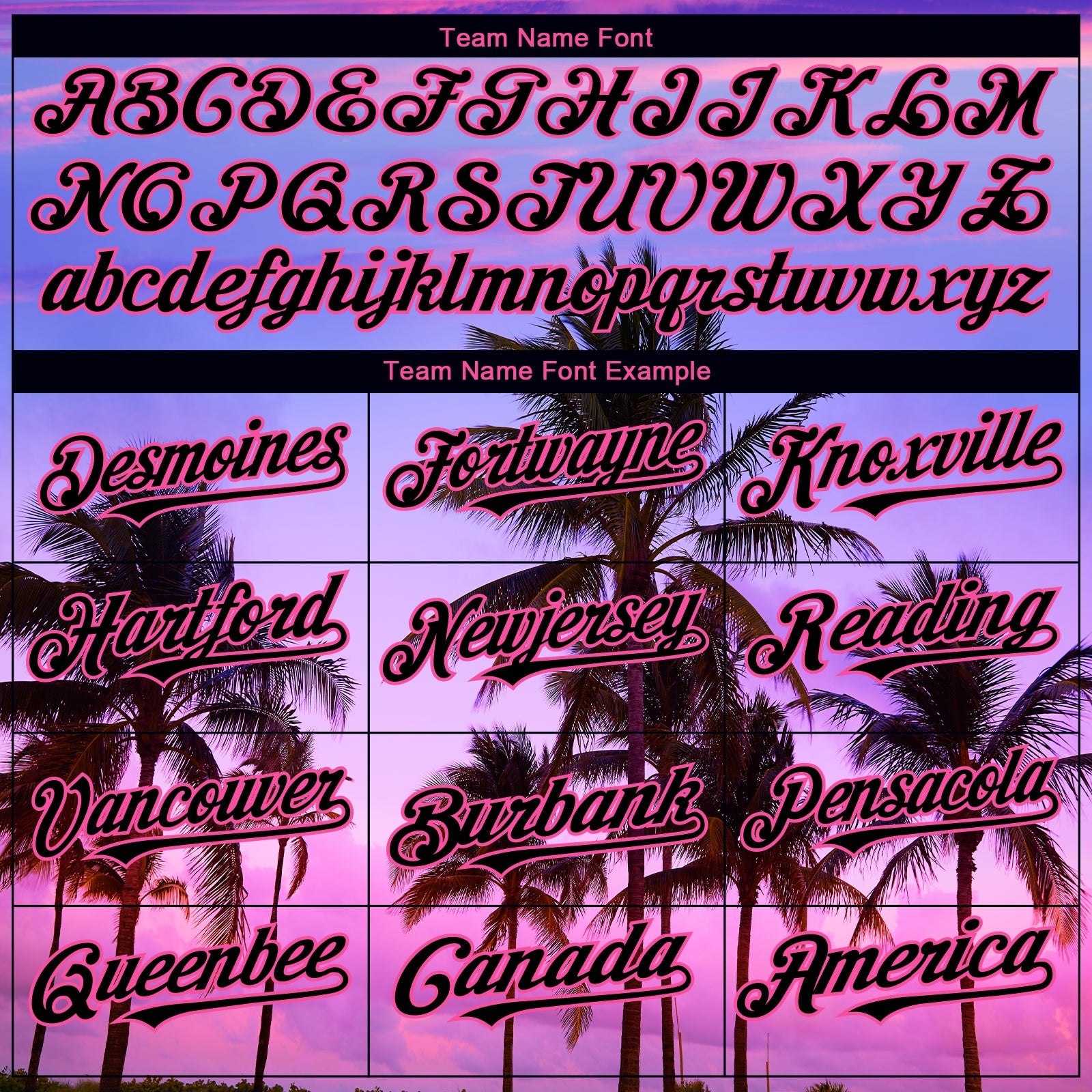 Custom Purple Black-Pink 3D Pattern Design Hawaii Palm Trees Authentic Baseball Jersey view 4
