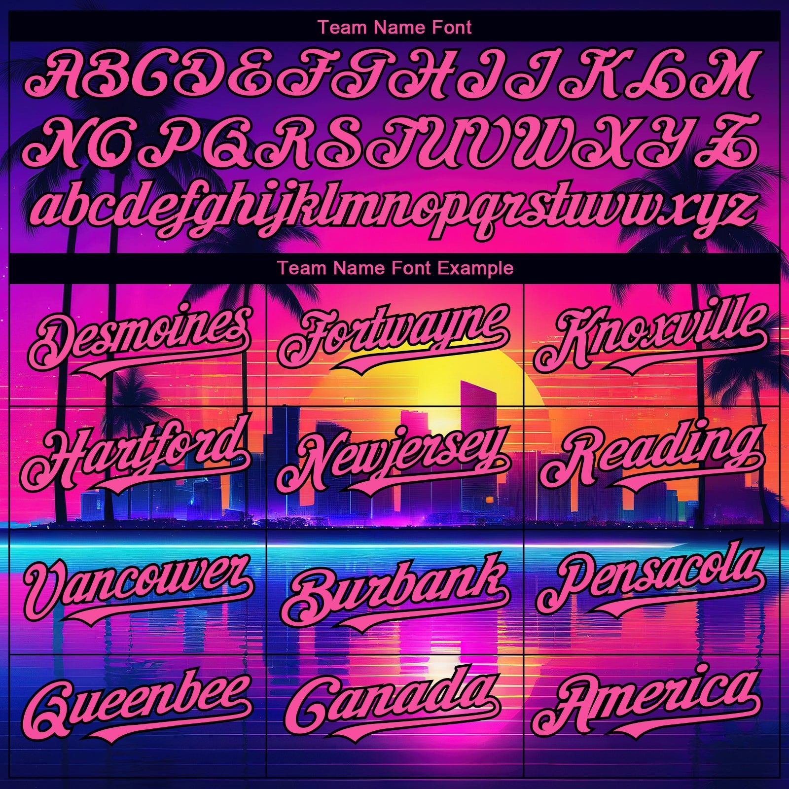 Custom Purple Pink-Black 3D Miami Palm Trees City Edition Authentic Baseball Jersey view 4