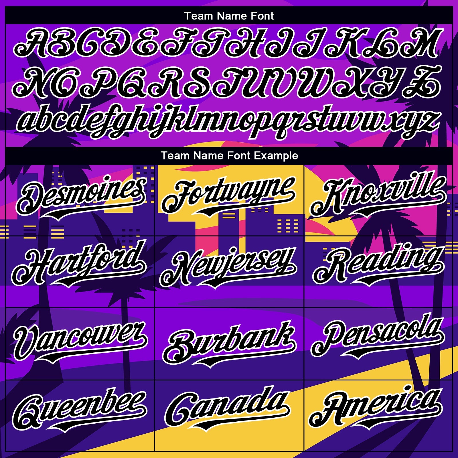 Custom Purple Black-White 3D Pattern Design Hawaii Palm Trees Authentic Baseball Jersey view 4
