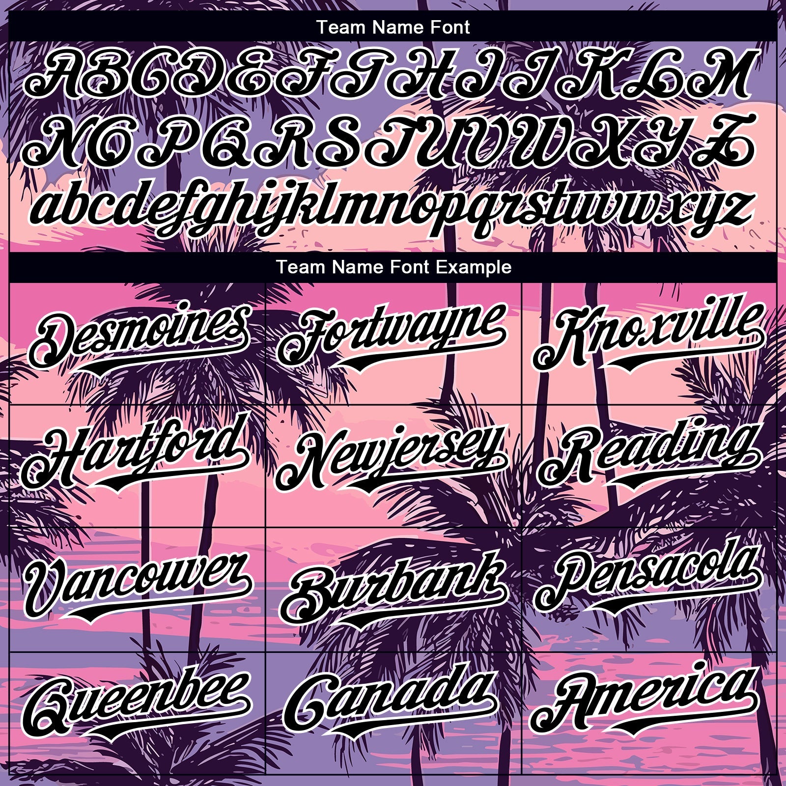 Custom Purple Black-White 3D Pattern Design Beach Hawaii Palm Trees Authentic Baseball Jersey view 4