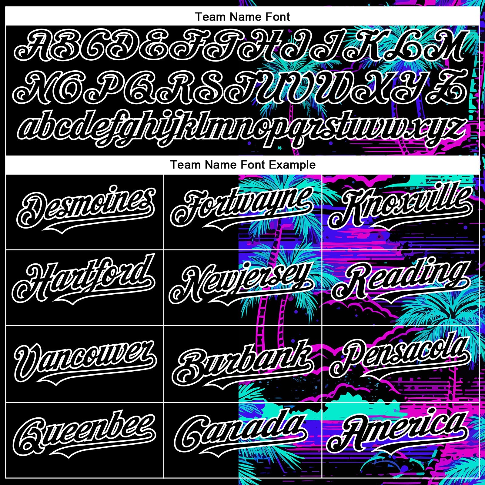 Custom Black White 3D Pattern Design Beach Hawaii Palm Trees Authentic Baseball Jersey view 4