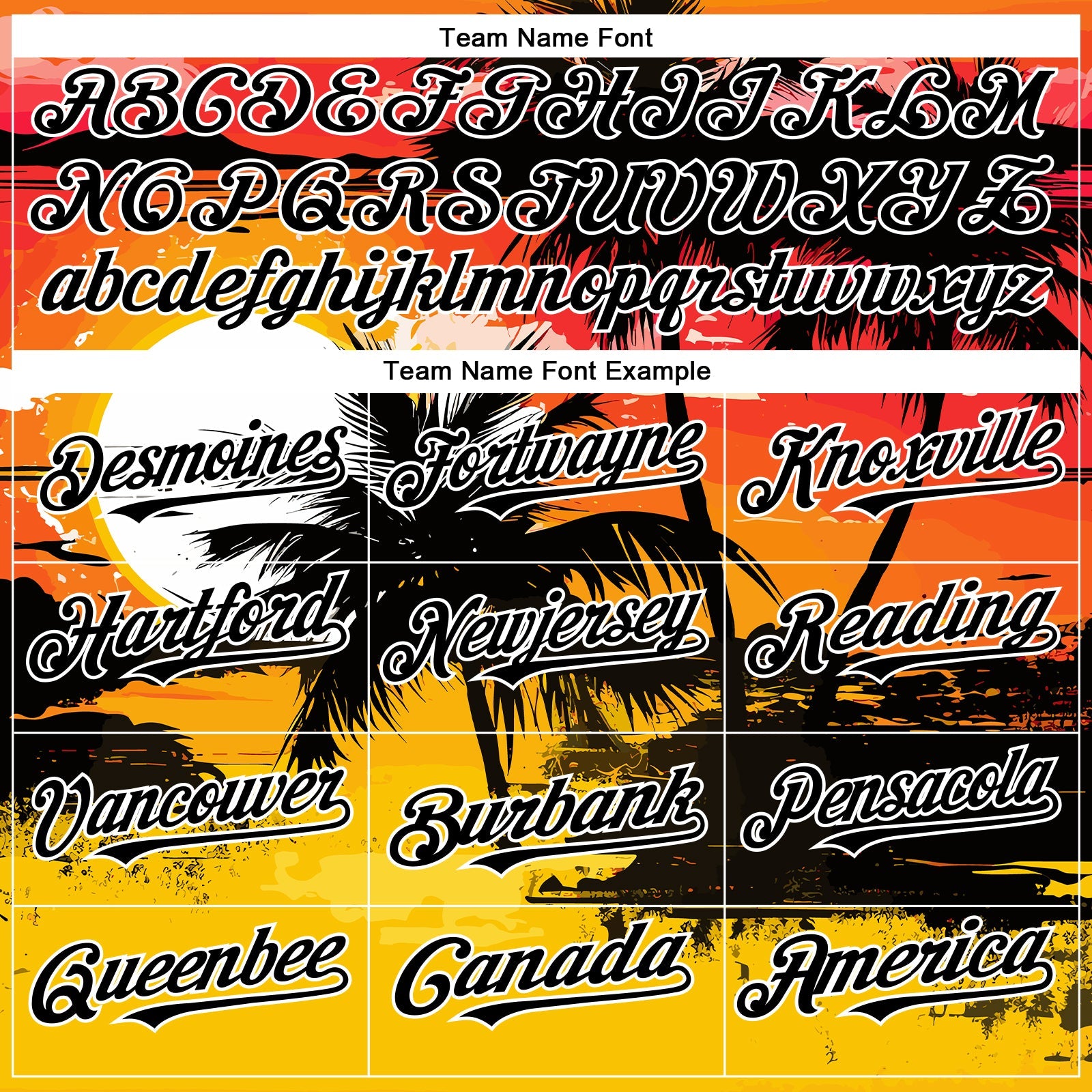 Custom Yellow Black White 3D Pattern Design Beach Hawaii Palm Trees Authentic Baseball Jersey view 4