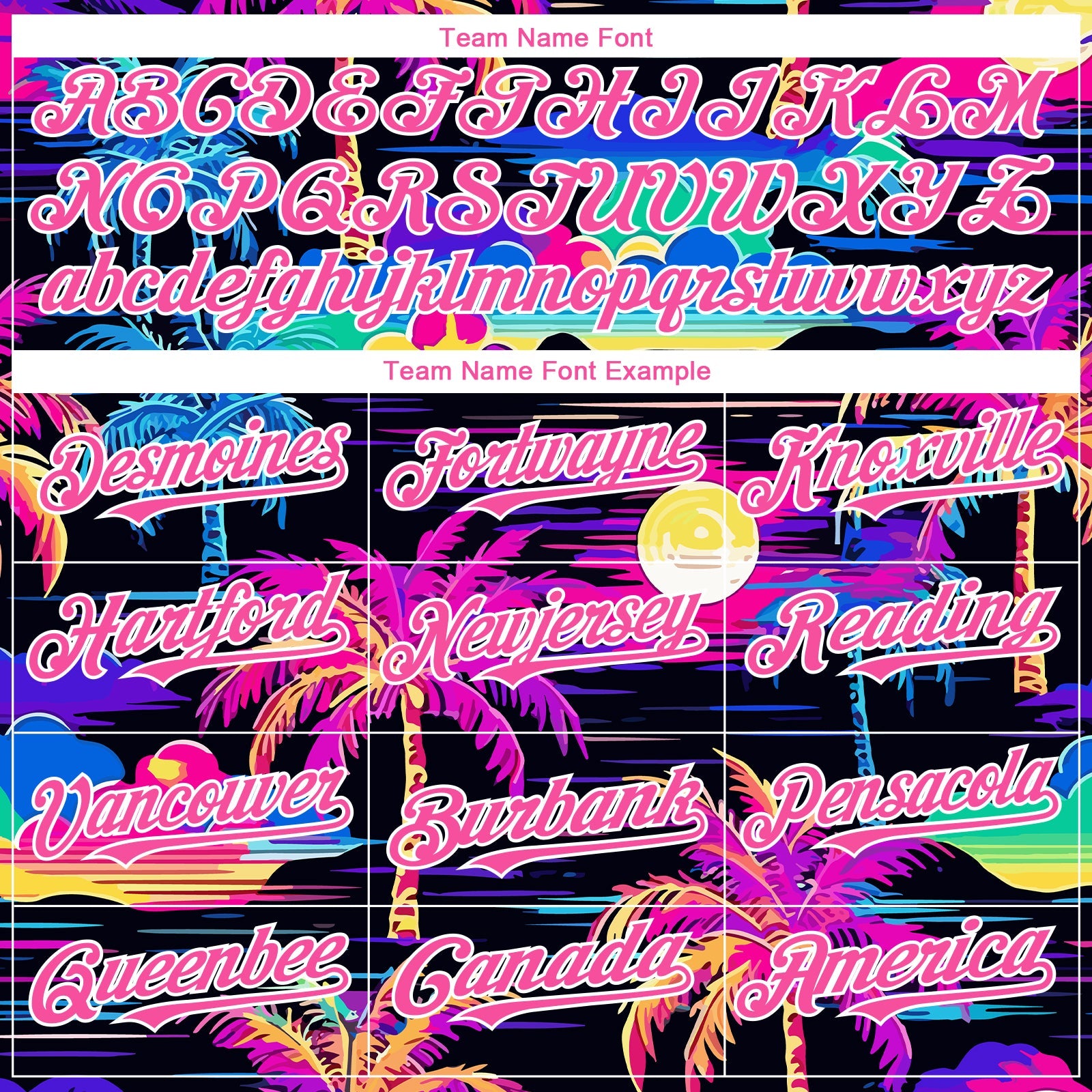Custom Black Pink-White 3D Pattern Design Beach Hawaii Palm Trees Authentic Baseball Jersey view 4