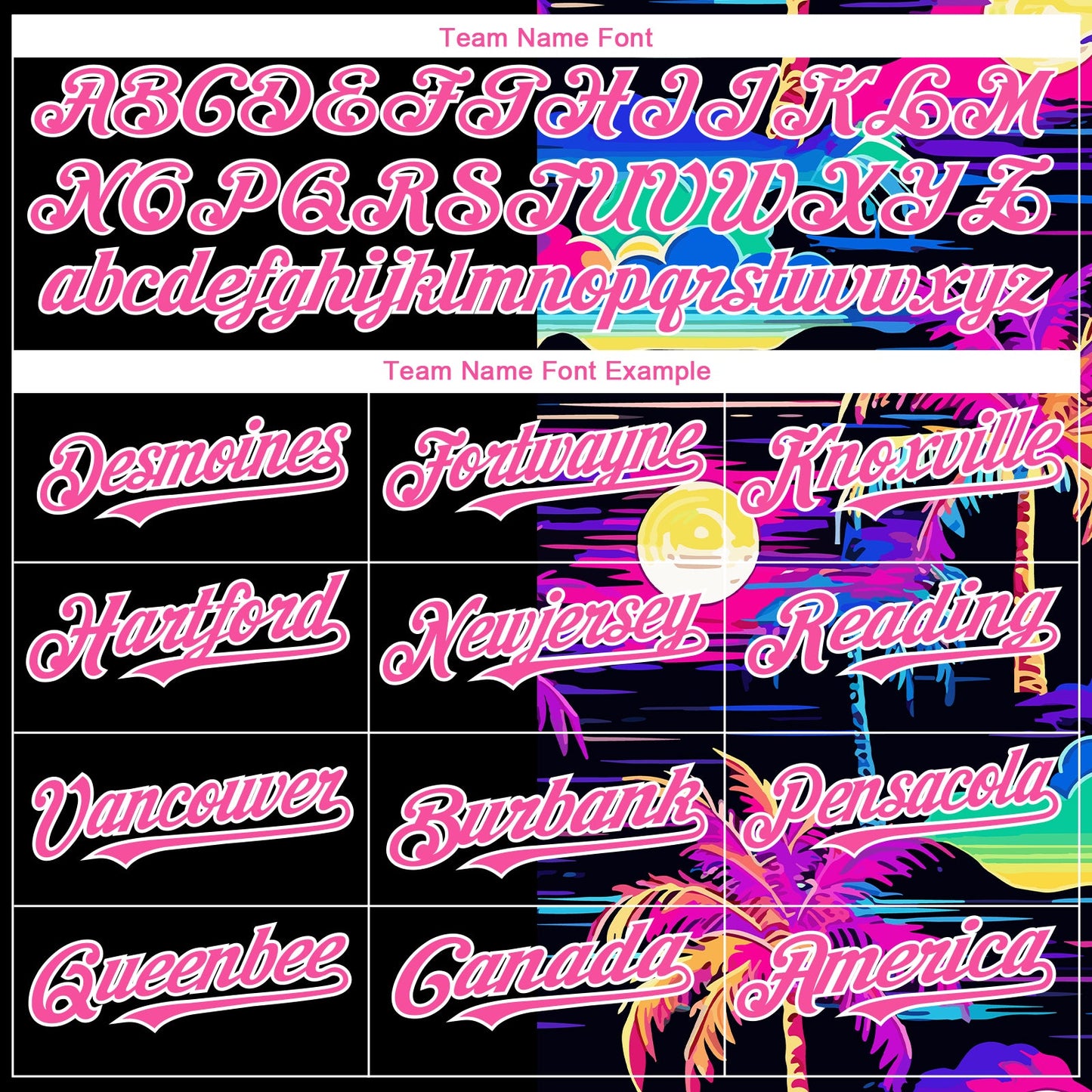 Custom Black Pink-White 3D Pattern Design Beach Hawaii Palm Trees Authentic Baseball Jersey view 4