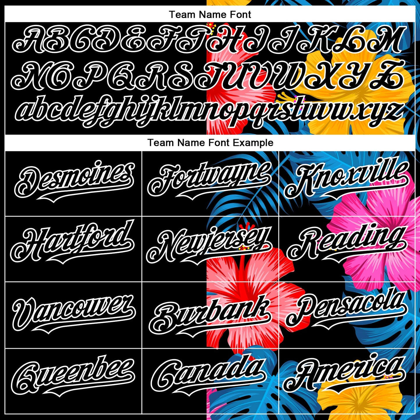 Custom Black White 3D Pattern Design Tropical Flower And Hawaii Palm Leaves Authentic Baseball Jersey view 4