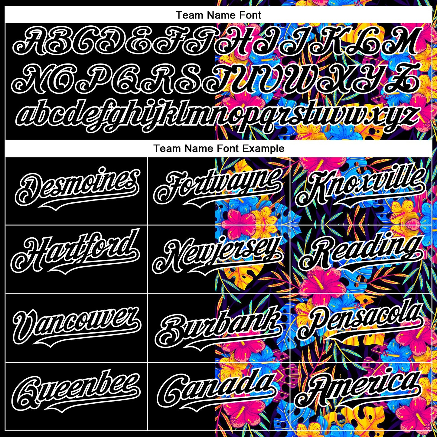 Custom Black White 3D Pattern Design Tropical Flower And Hawaii Palm Leaves Authentic Baseball Jersey view 4