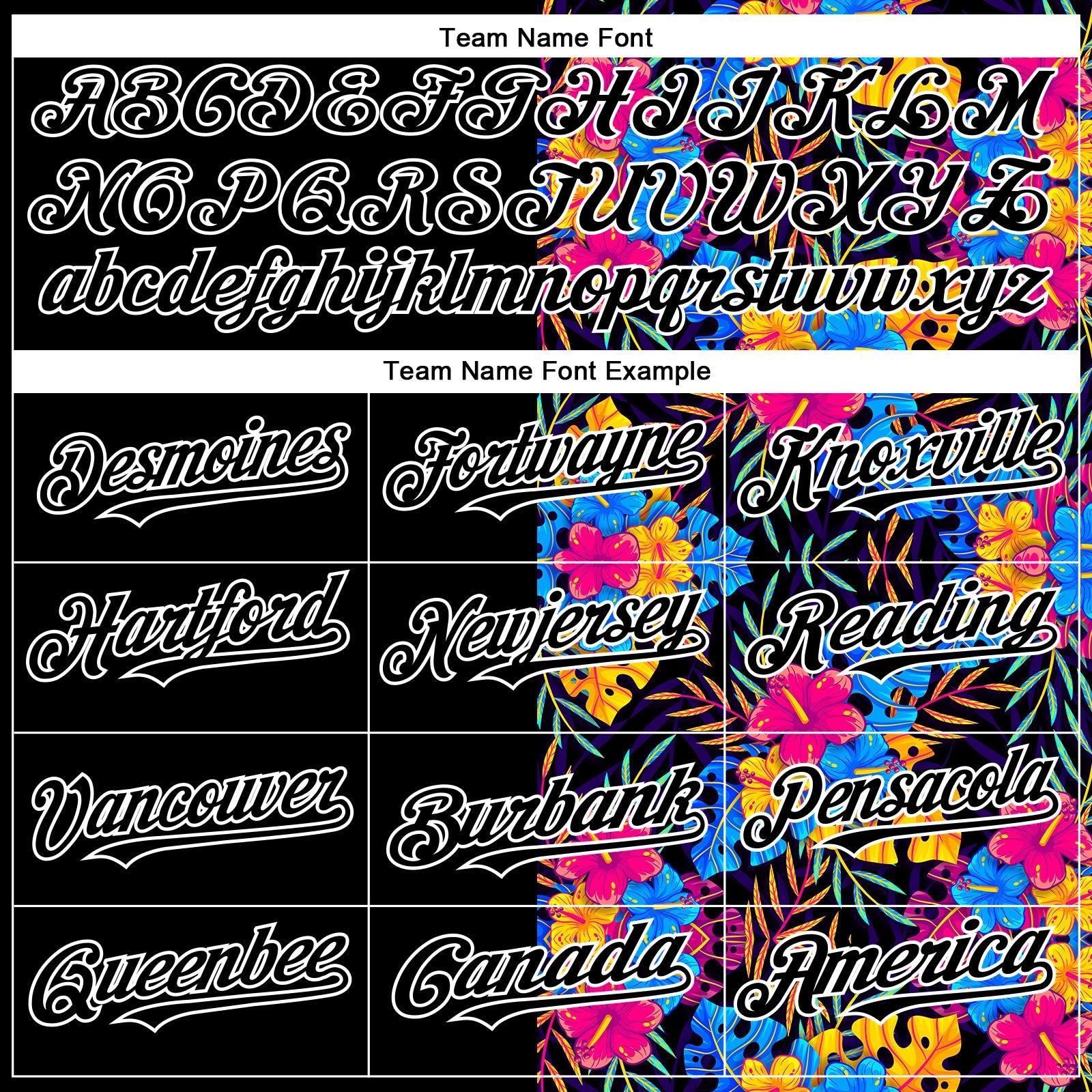 Custom Black White 3D Pattern Design Tropical Flower And Hawaii Palm Leaves Authentic Baseball Jersey view 4