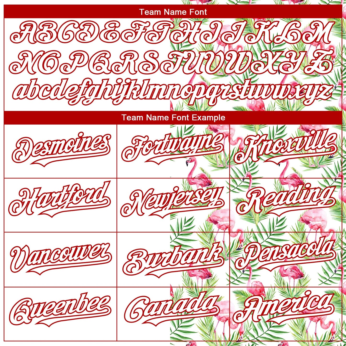 Custom White Red 3D Pattern Design Tropical Hawaii Palm Leaves And Flamingo Authentic Baseball Jersey view 4
