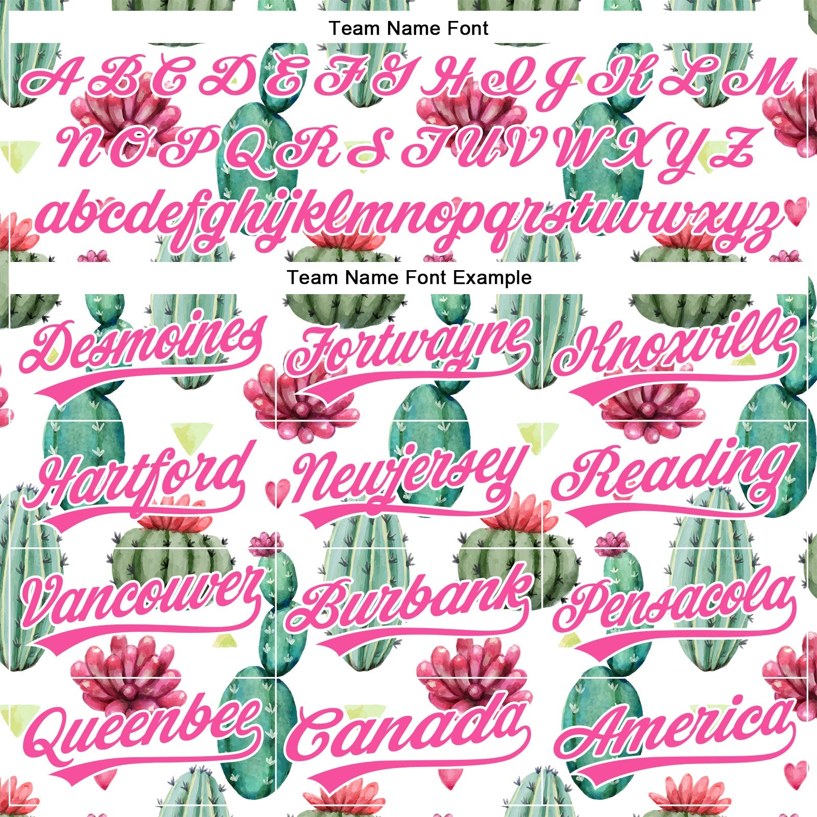 Custom White Pink 3D Pattern Design Cactus Festival Authentic Baseball Jersey view 4