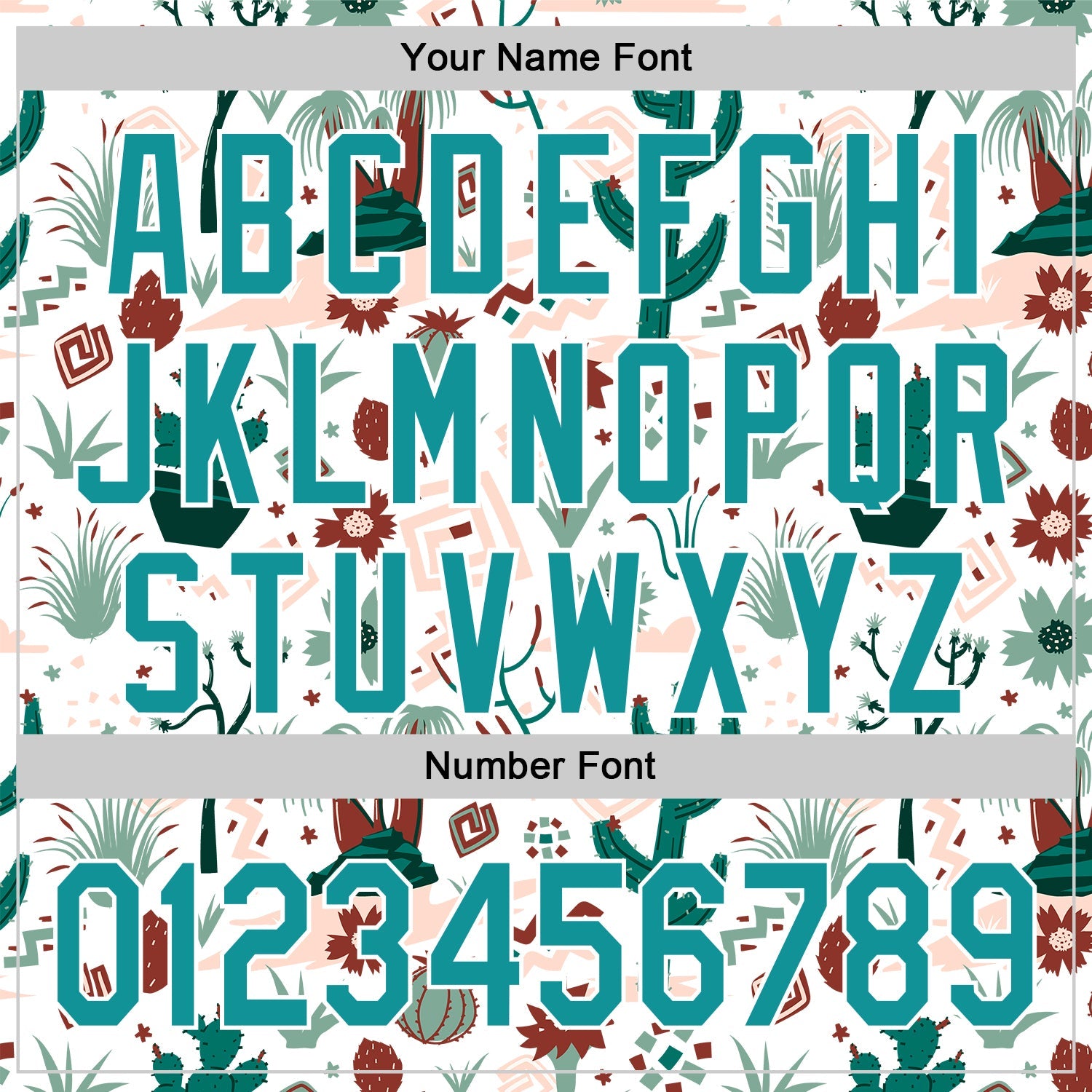 Custom White Teal 3D Pattern Design Cactus Festival Authentic Baseball Jersey view 5