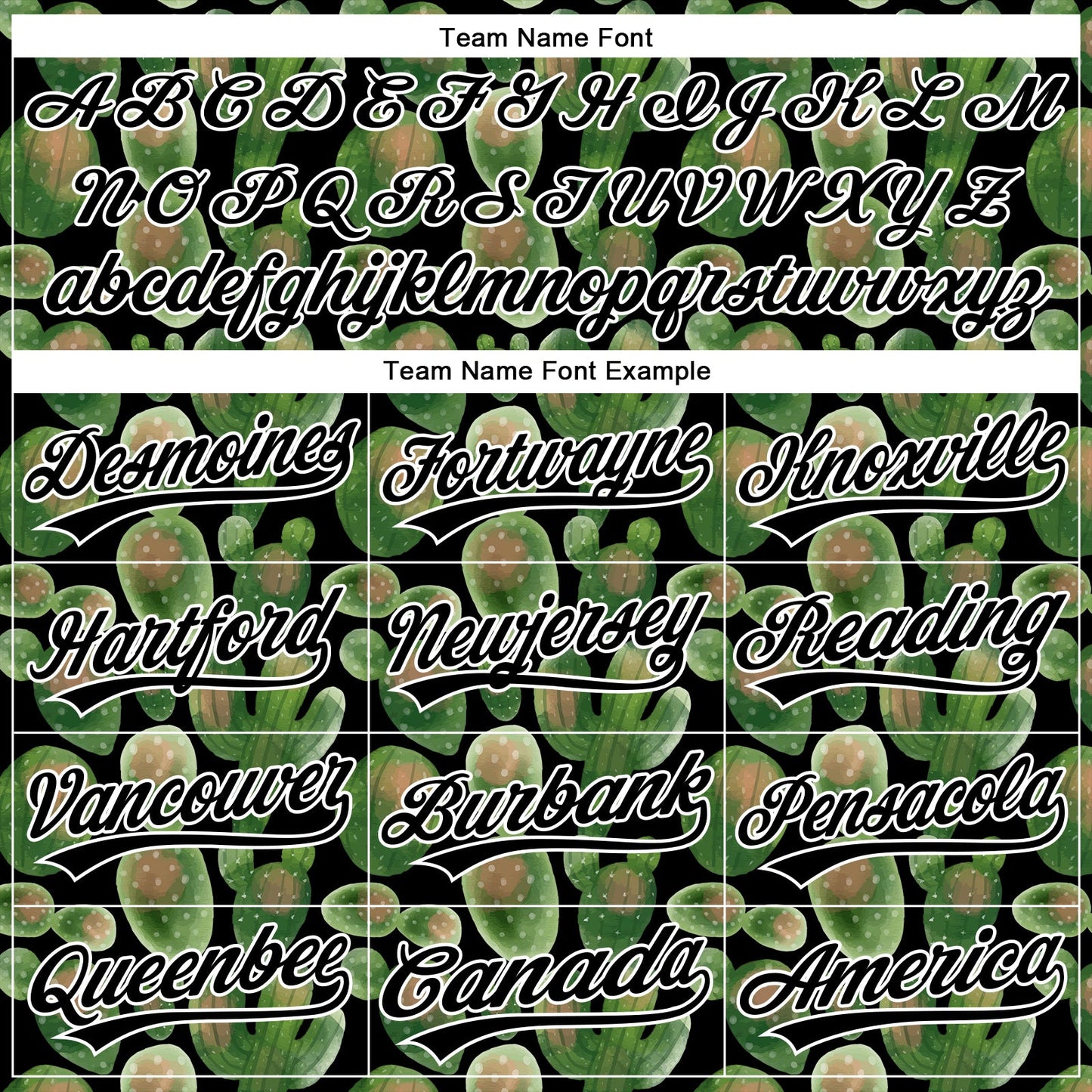 Custom Black White 3D Pattern Design Cactus Festival Authentic Baseball Jersey view 4