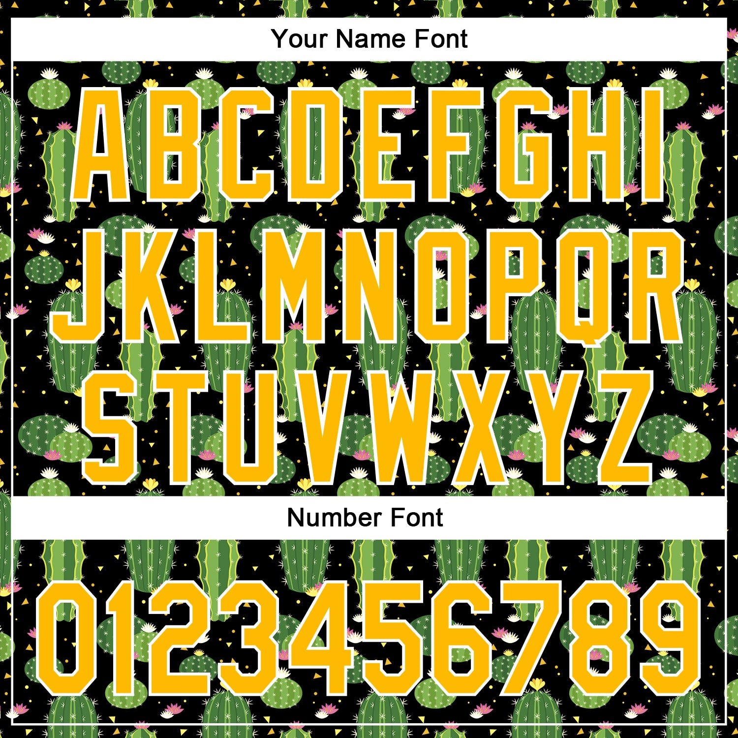 Custom Black Gold-White 3D Pattern Design Cactus Festival Authentic Baseball Jersey view 5