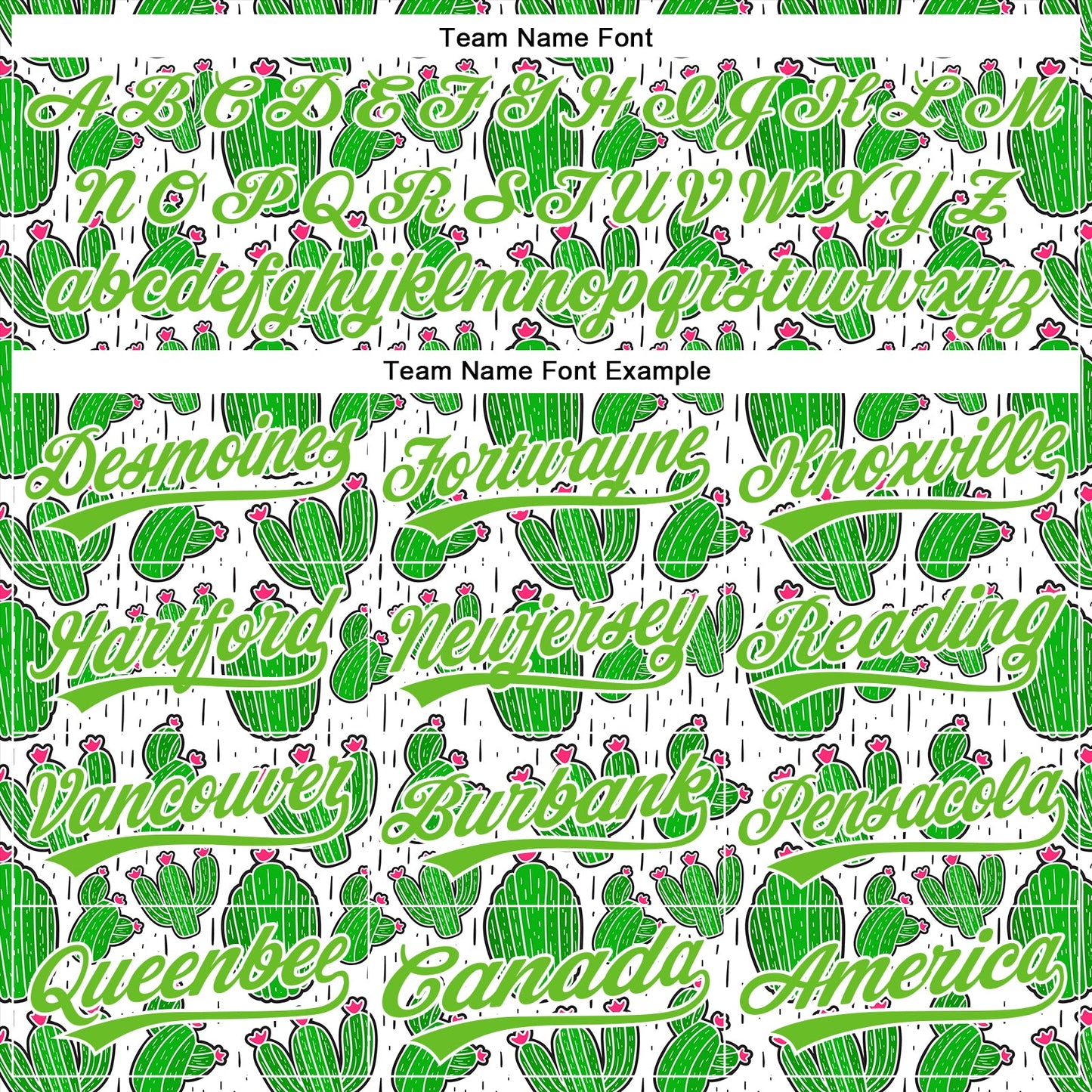 Custom White Aurora Green 3D Pattern Design Cactus Festival Authentic Baseball Jersey view 4