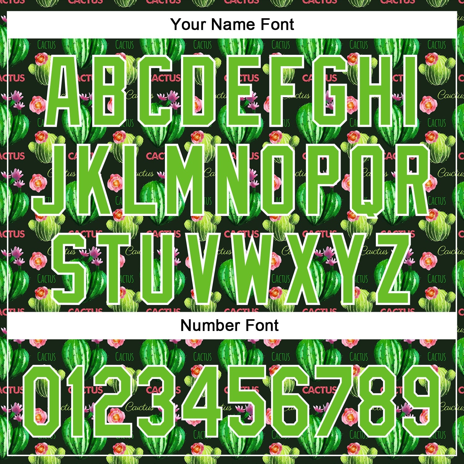 Custom Black Aurora Green-White 3D Pattern Design Cactus Festival Authentic Baseball Jersey view 5