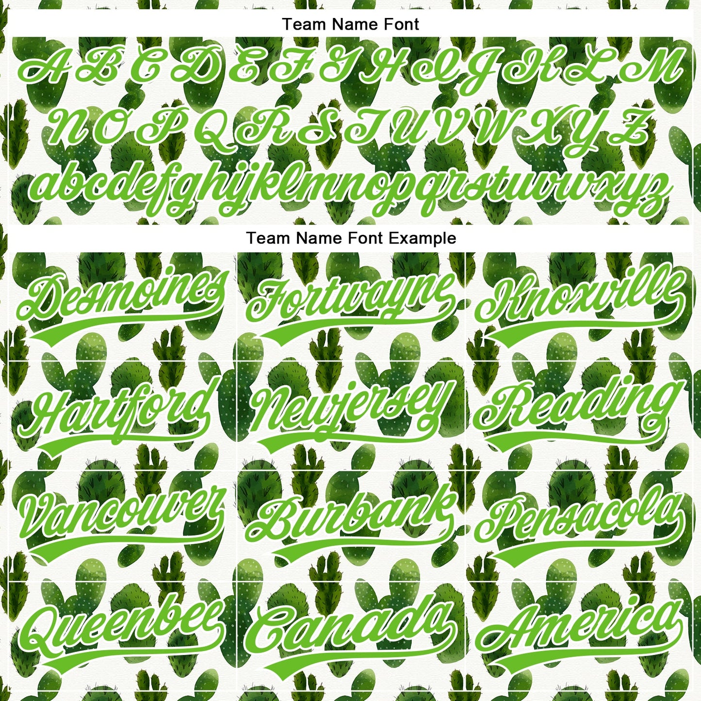 Custom White Aurora Green 3D Pattern Design Cactus Festival Authentic Baseball Jersey view 4