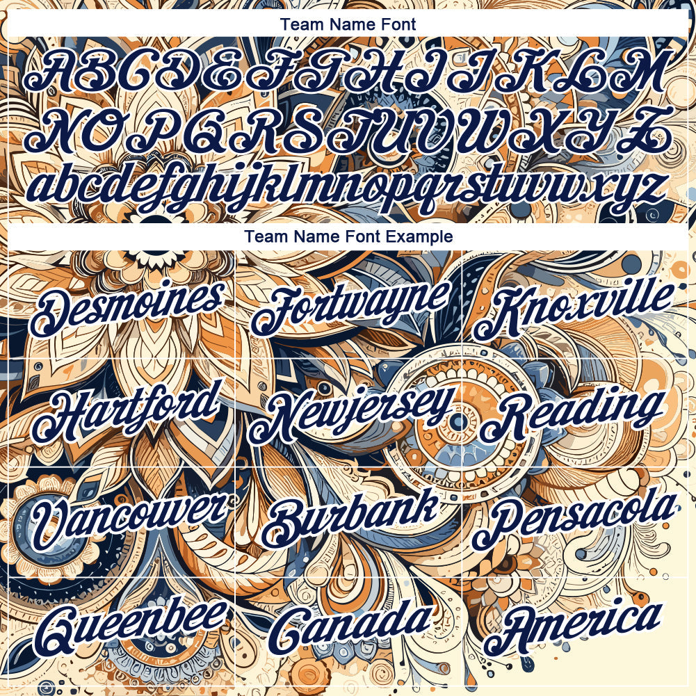 Custom White Navy 3D Pattern Floral Design Performance T-Shirt view 3