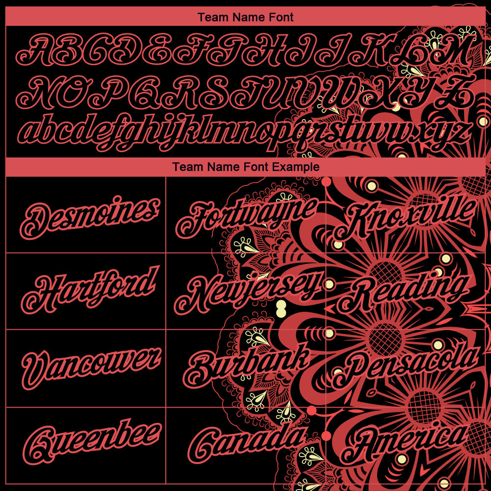 Custom Black Neon Pink 3D Pattern Floral Design Performance T-Shirt view 3
