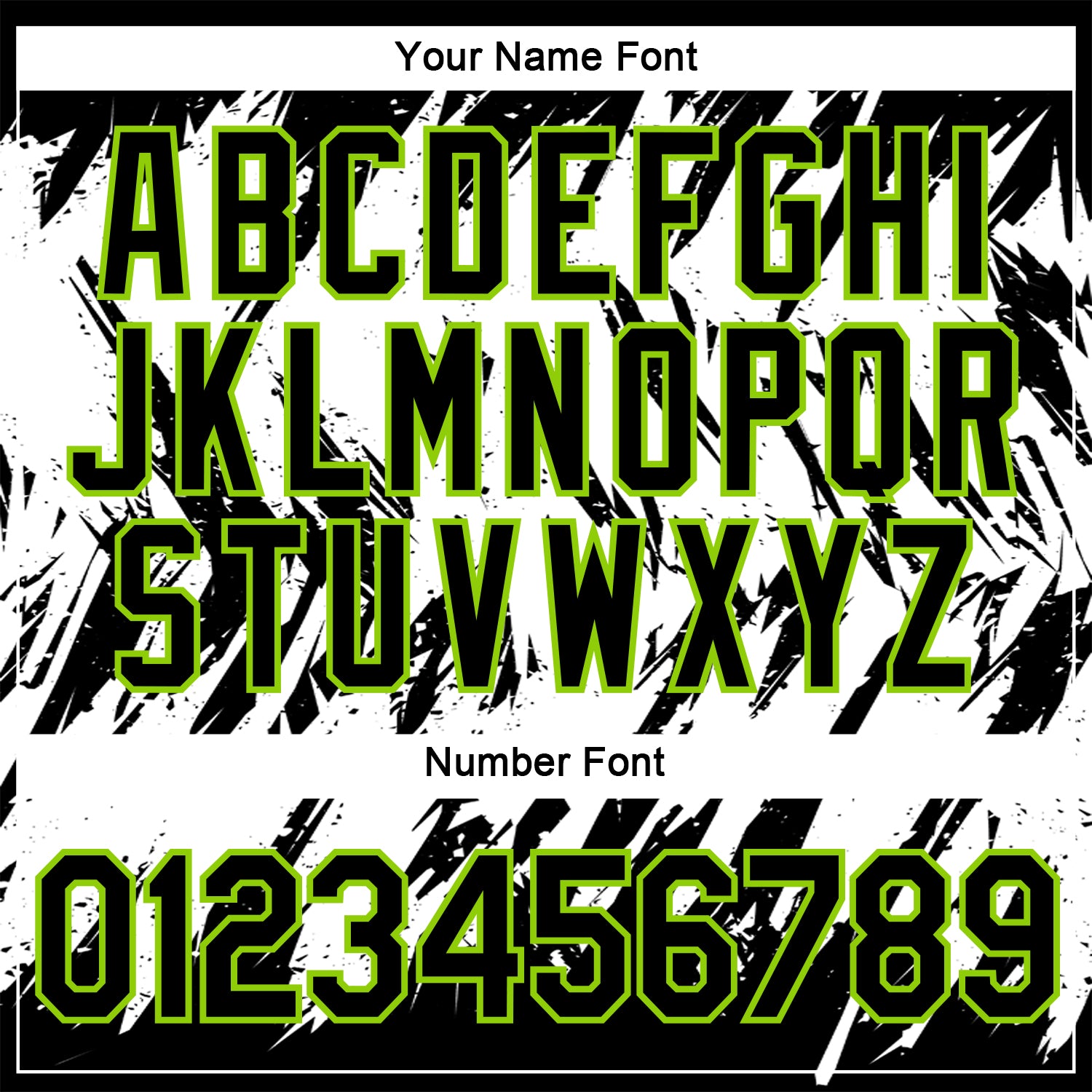 Custom Black Neon Green-White 3D Pattern Design Abstract Sharp Shape Performance T-Shirt view 4