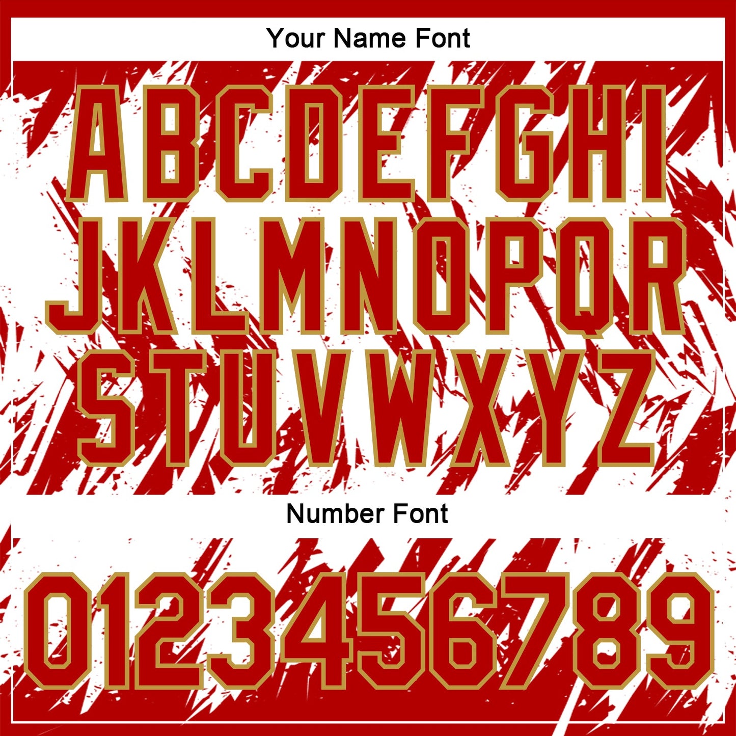 Custom Red Old Gold-White 3D Pattern Design Abstract Sharp Shape Performance T-Shirt view 4