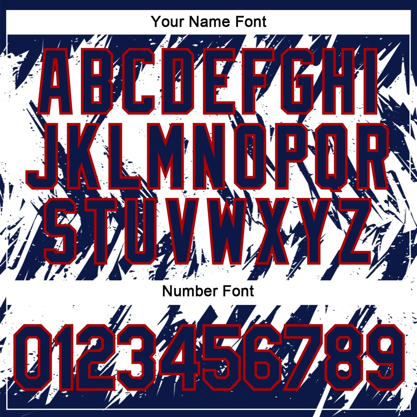 Custom Navy White-Red 3D Pattern Design Abstract Sharp Shape Performance T-Shirt view 4
