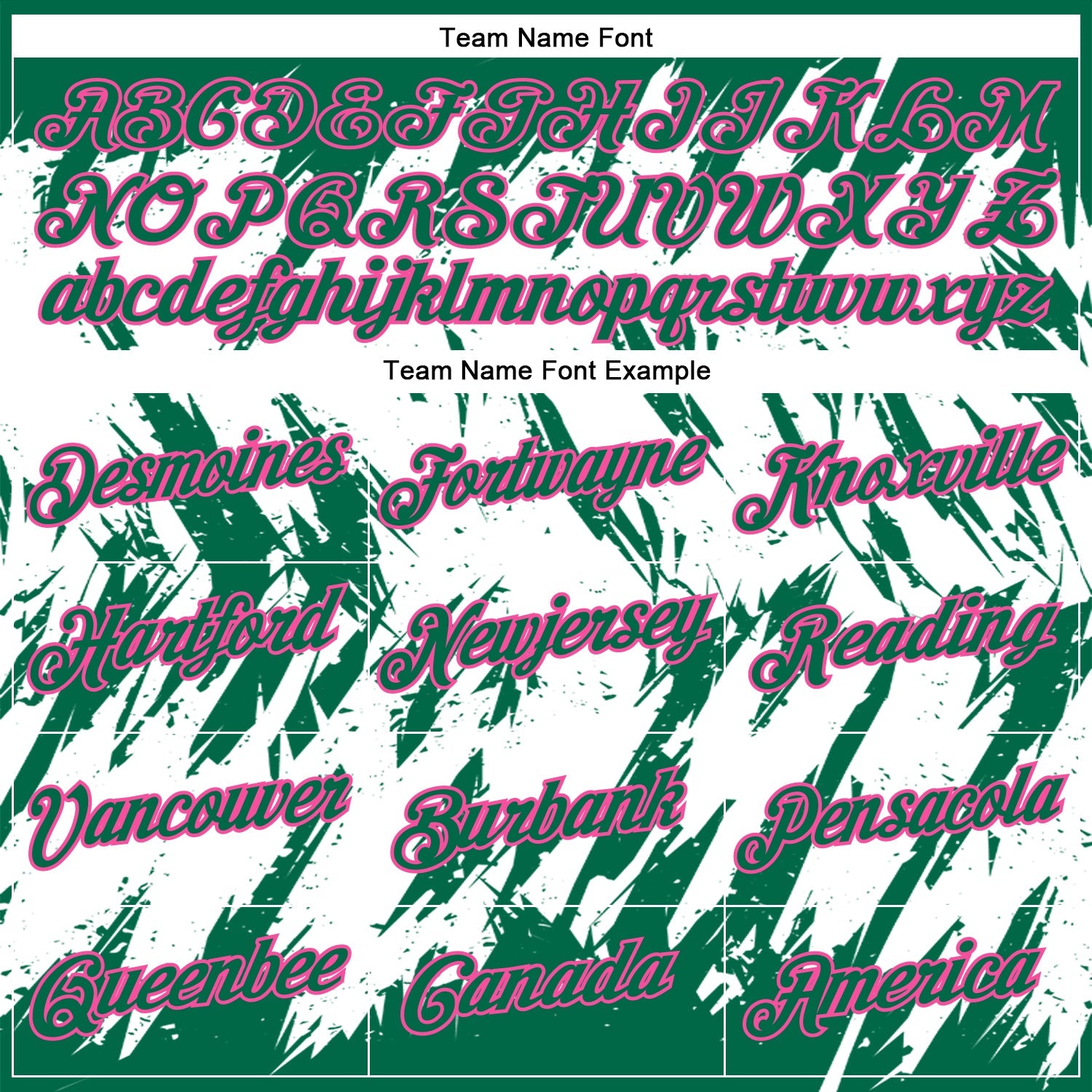 Custom Kelly Green White-Pink 3D Pattern Design Abstract Sharp Shape Performance T-Shirt view 3