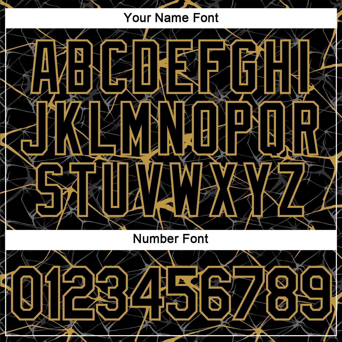 Custom Black Old Gold 3D Pattern Design Abstract Network Performance T-Shirt view 4