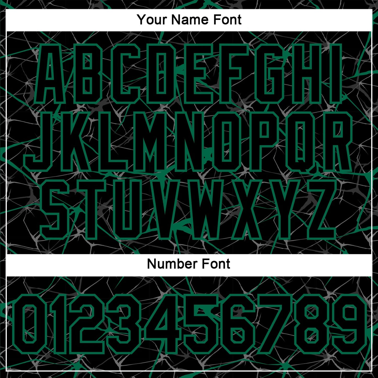 Custom Black Kelly Green 3D Pattern Design Abstract Network Performance T-Shirt view 4