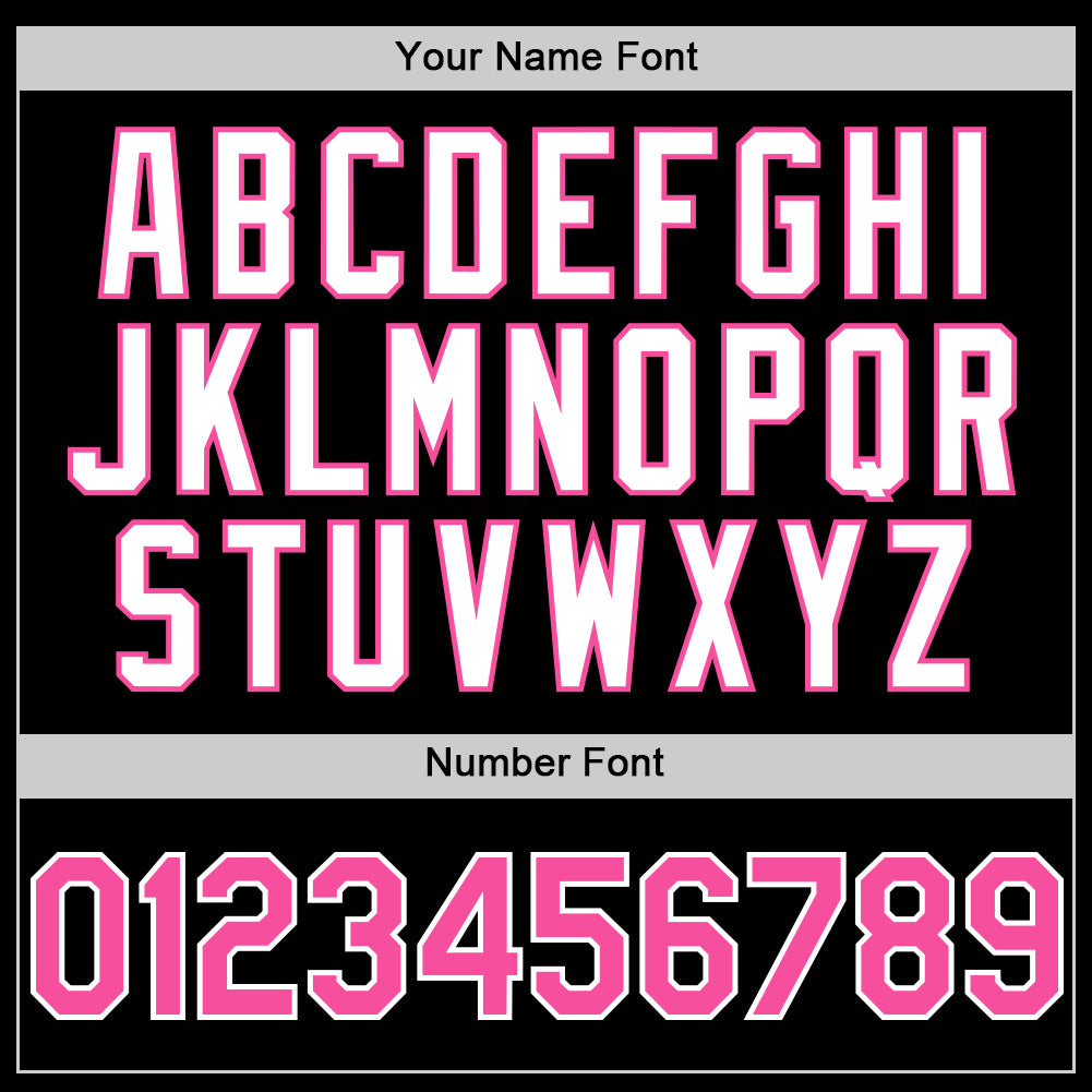 Custom Black Pink-White 3D Pattern Design Gradient Style Twinkle Star Authentic Baseball Jersey view 5