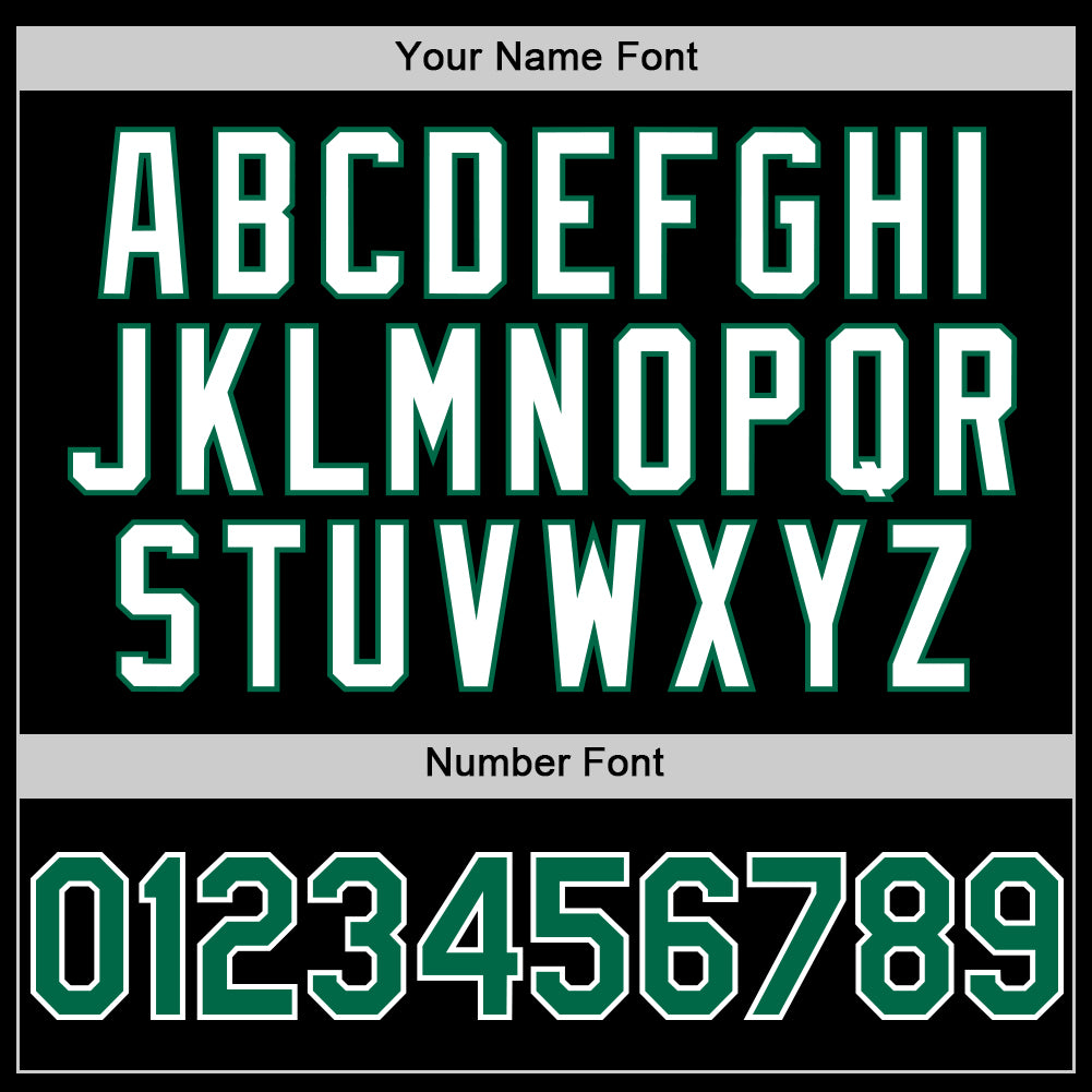 Custom Black Kelly Green-White 3D Pattern Design Gradient Style Twinkle Star Authentic Baseball Jersey view 5