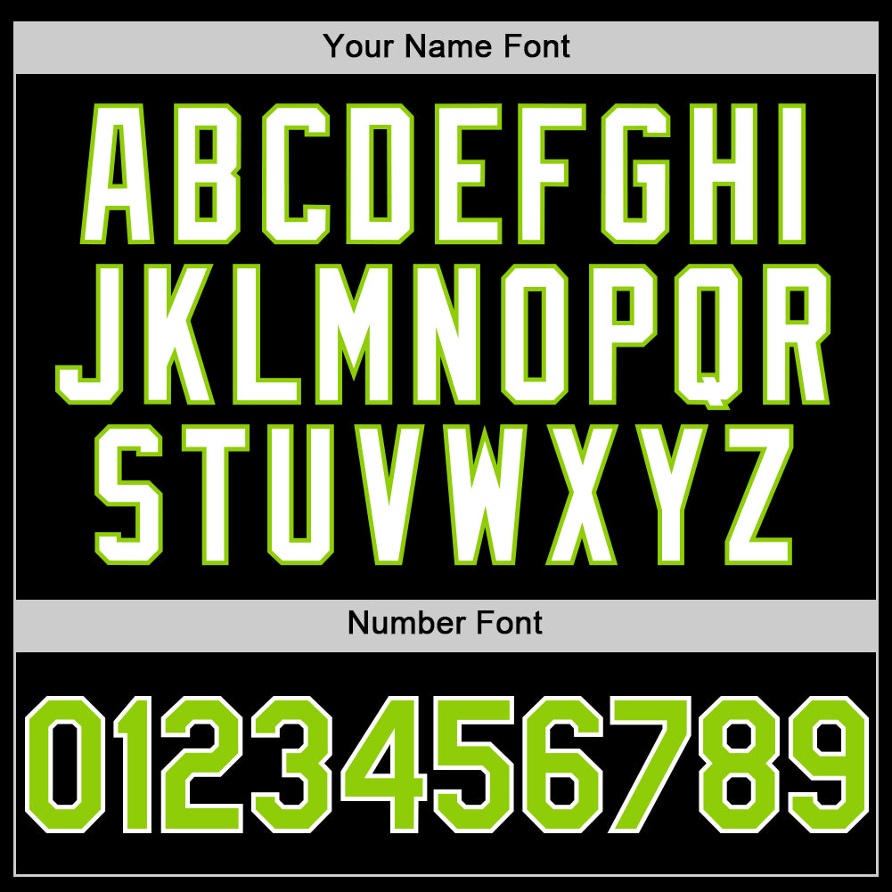 Custom Black Neon Green-White 3D Pattern Design Gradient Style Twinkle Star Authentic Baseball Jersey view 5