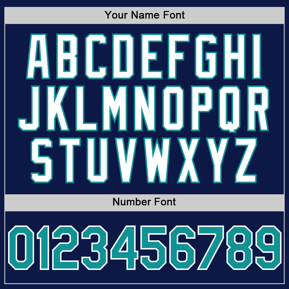 Custom Navy Teal-White 3D Pattern Design Gradient Style Twinkle Star Authentic Baseball Jersey view 5