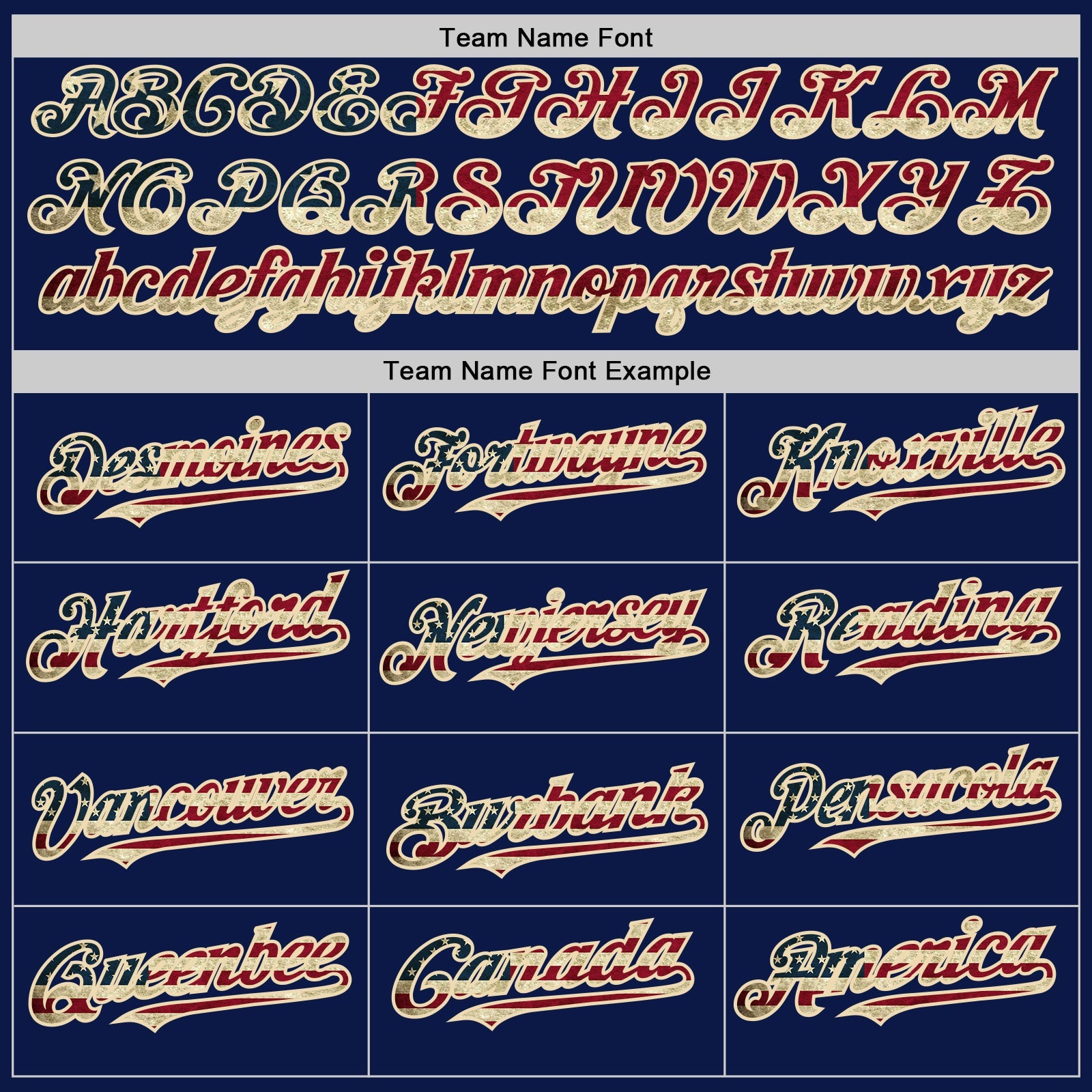 Custom Navy Vintage USA Flag-Cream 3D Pattern Design Gradient Style Twinkle Star Authentic Baseball Jersey view 4
